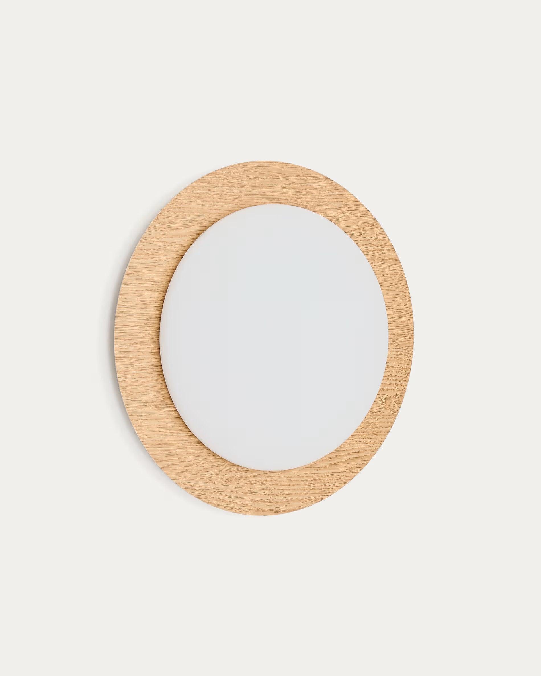 NOVAE ceiling light in light brown steel with a wood effect