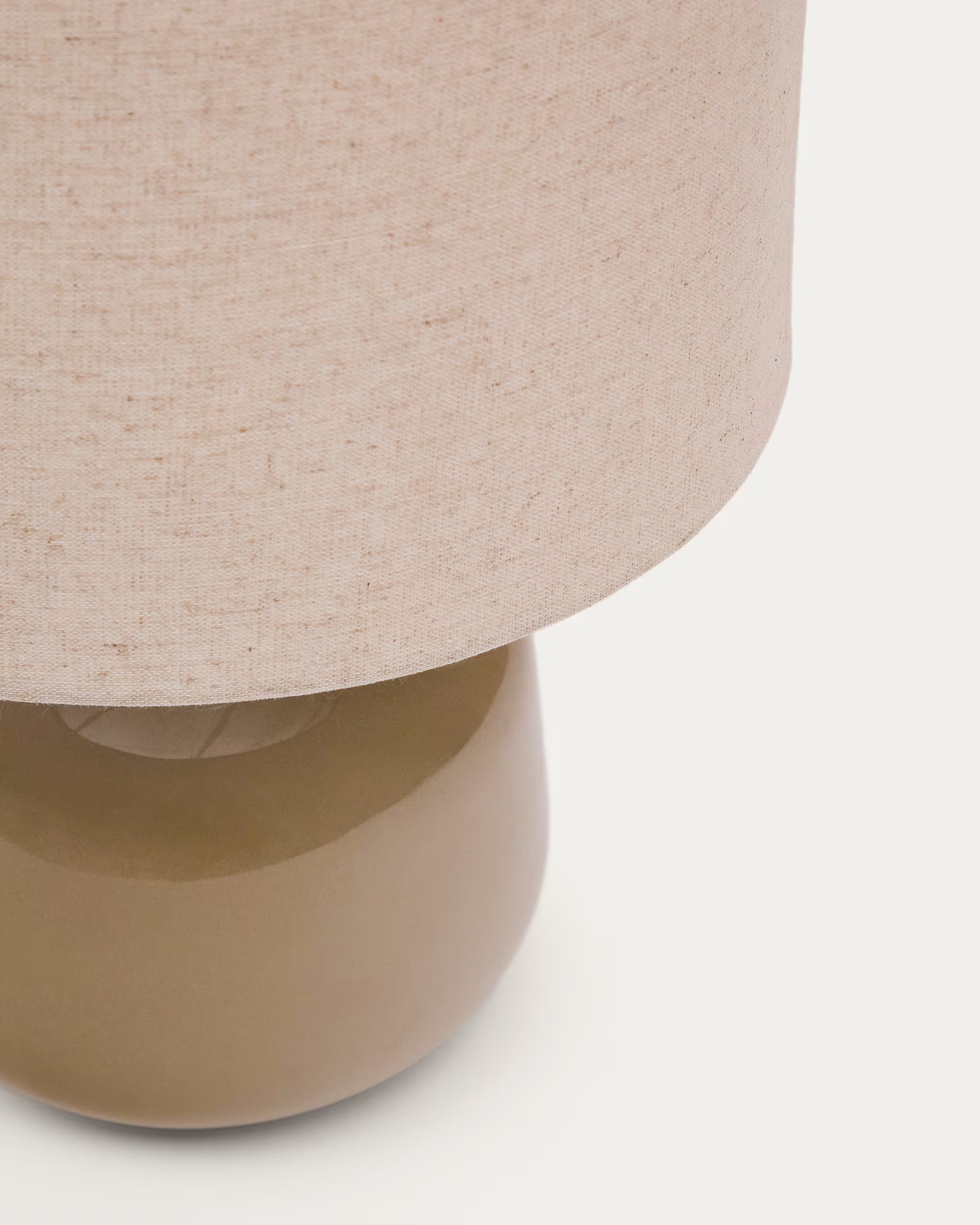 Table lamp TAY beige shade with green base