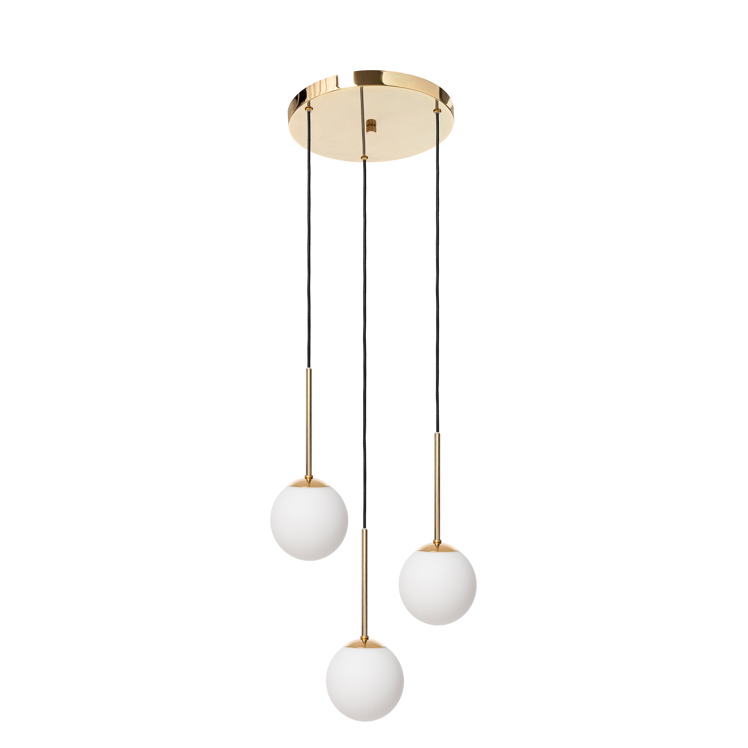 Dreipunktige Pendelleuchte LAMIA gold