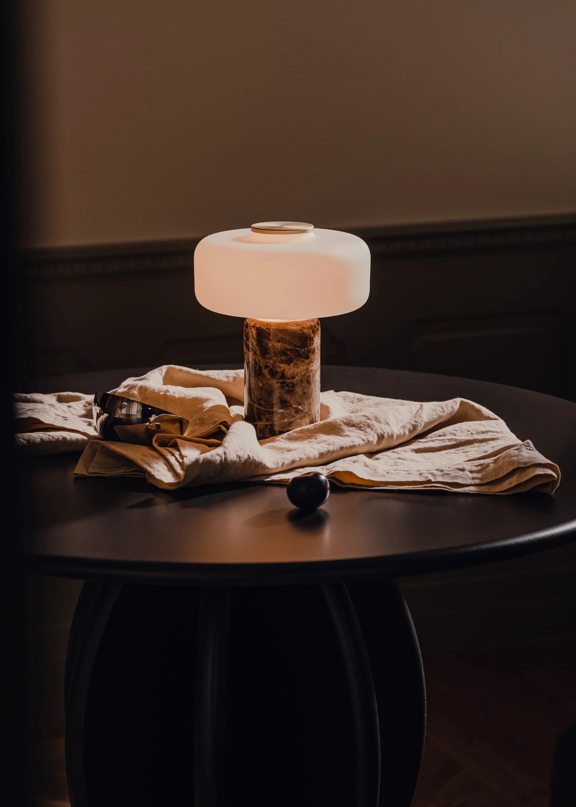 FONTE Table Lamp Brown Marble
