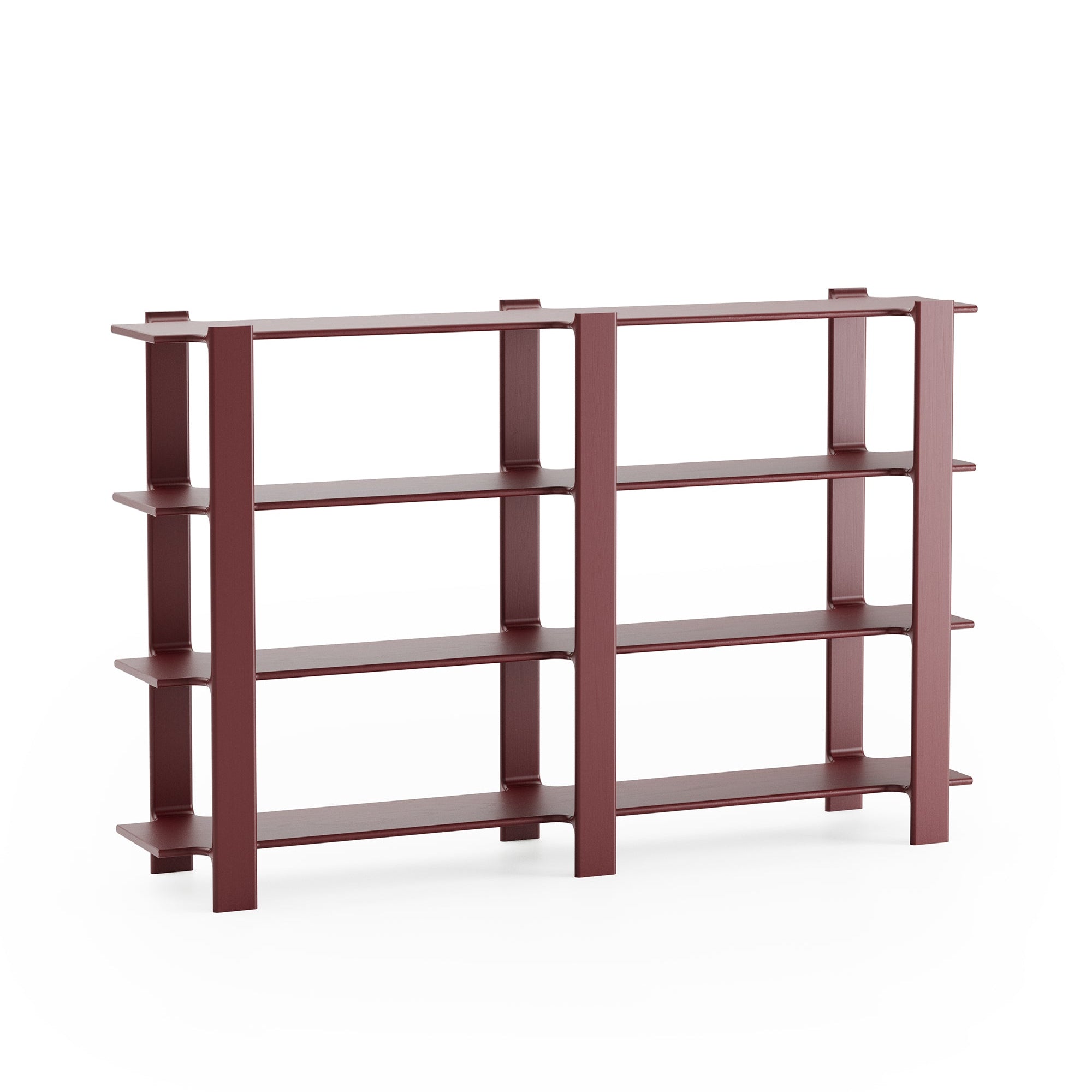 LIGO DUO Shelf burgundy oak wood