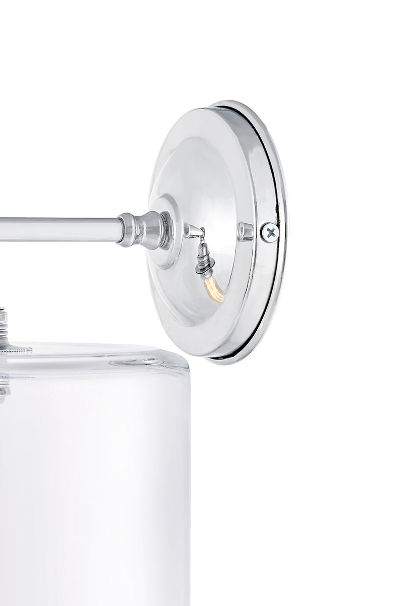 Wandleuchte LONGIS IV transparent mit glänzendem Chrom