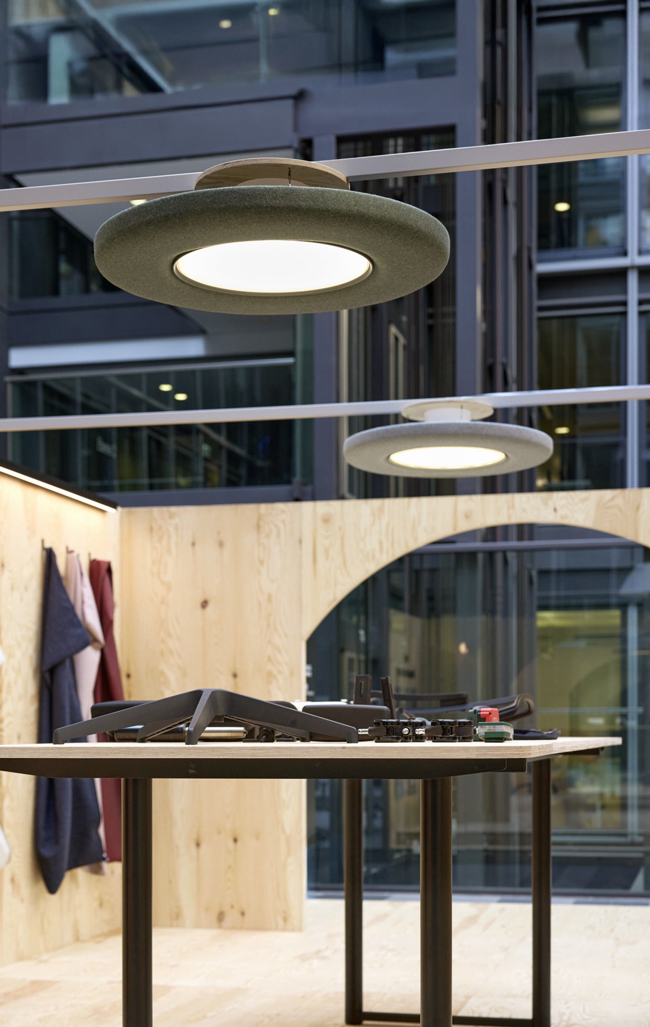 Pendant lamp LP SLIM ACOUSTIC white edge