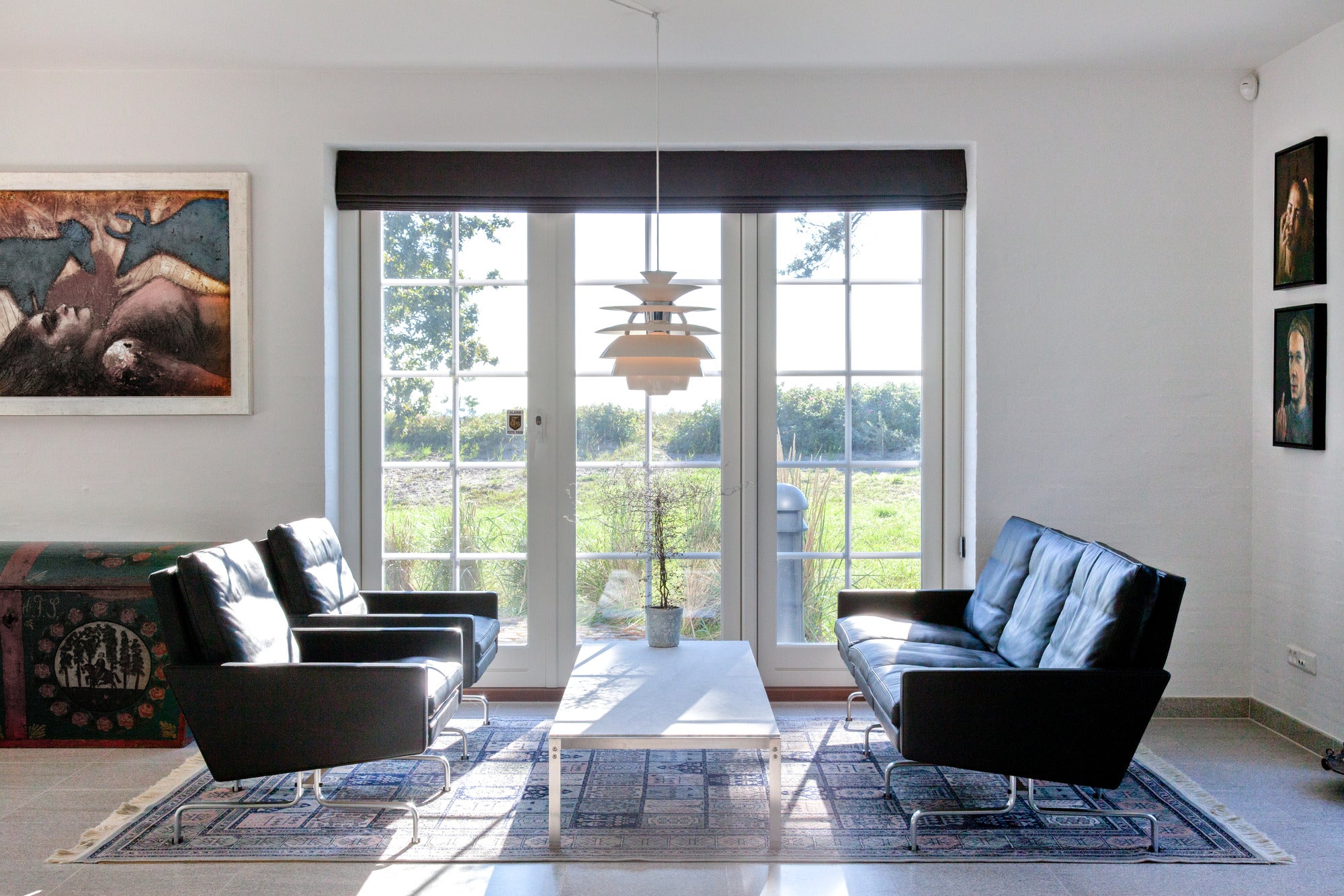 Pendelleuchte PH SNOWBALL weiß mit verchromter Oberfläche