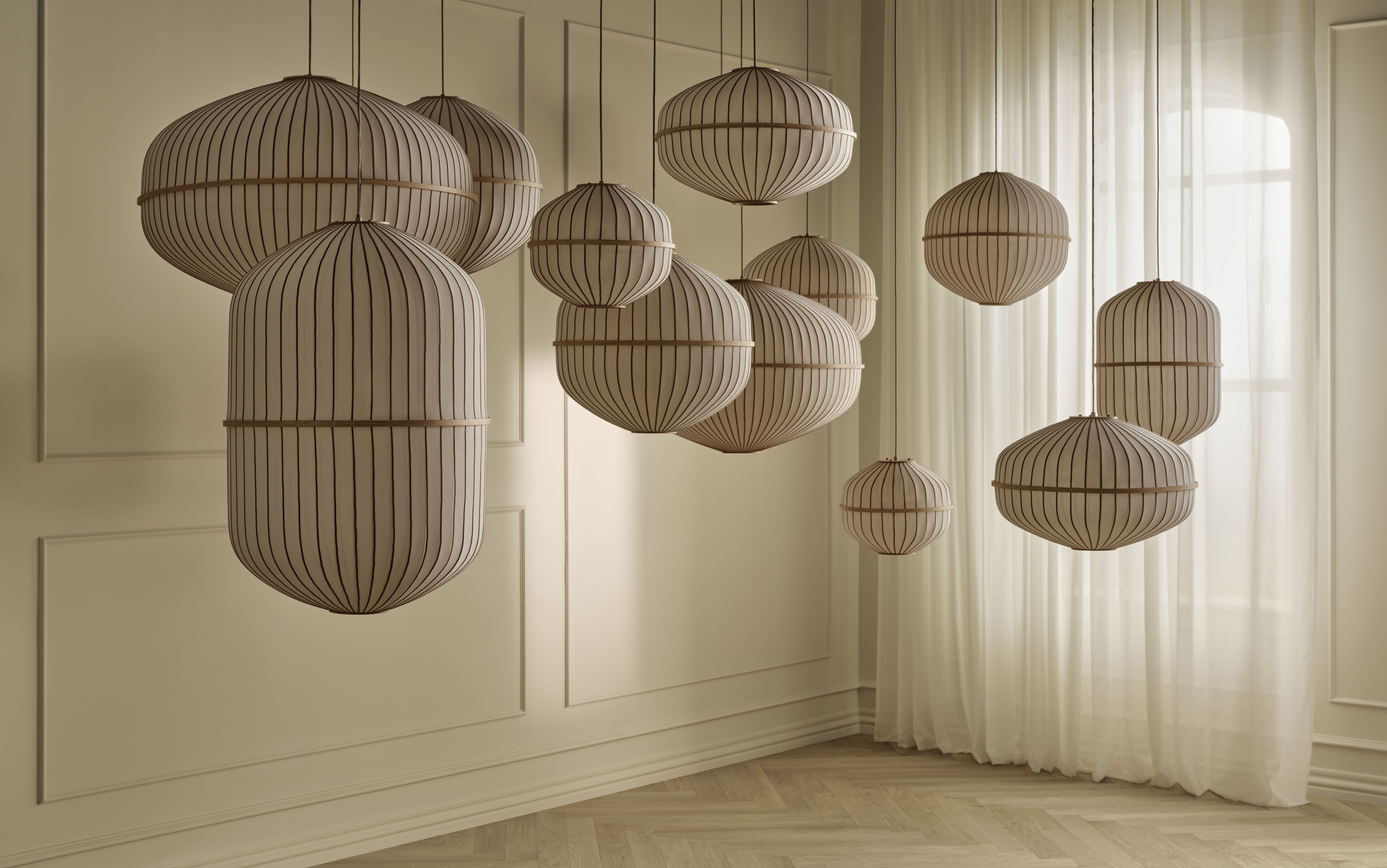 Lucén beige hanging lamp