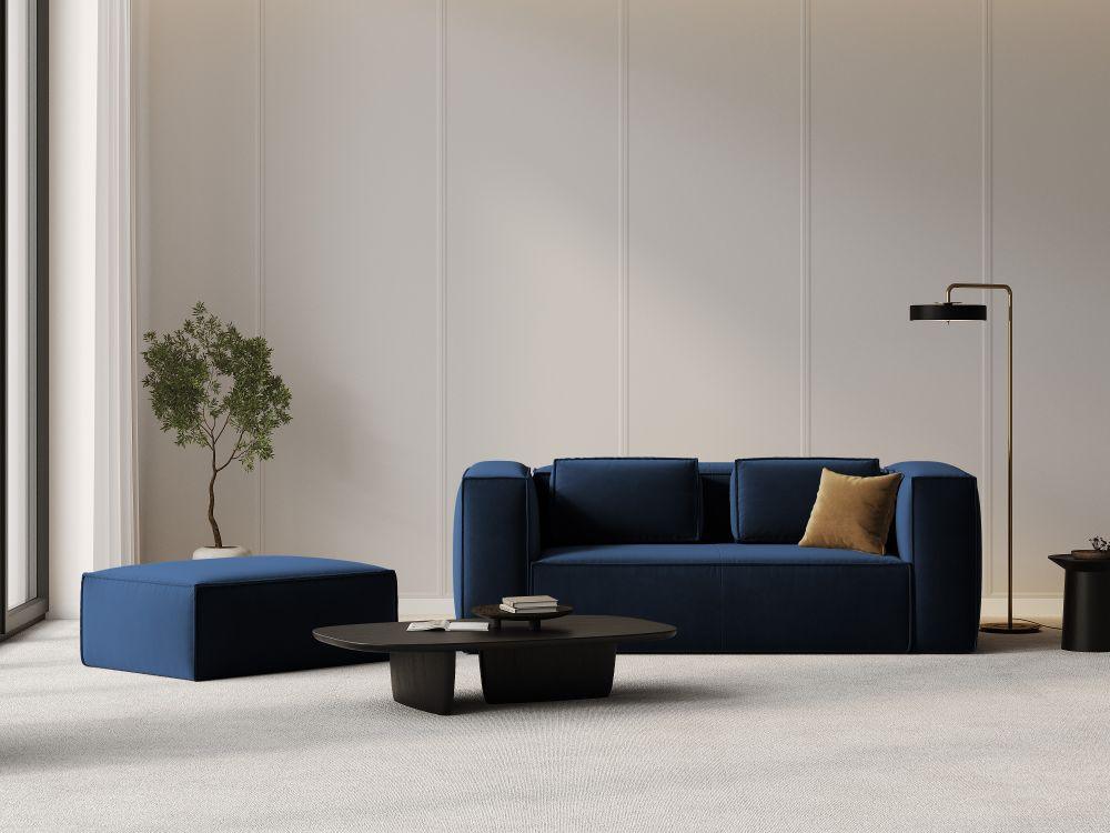 Velvet 2-seater sofa MACKAY royal blue