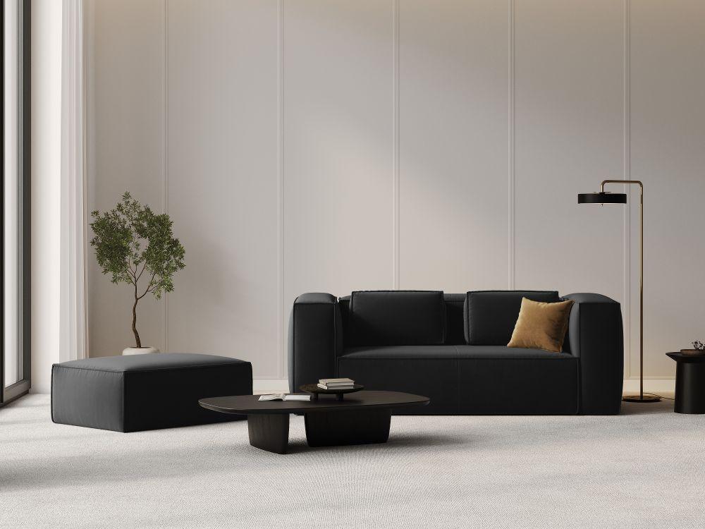 Velvet 2-seater sofa MACKAY black