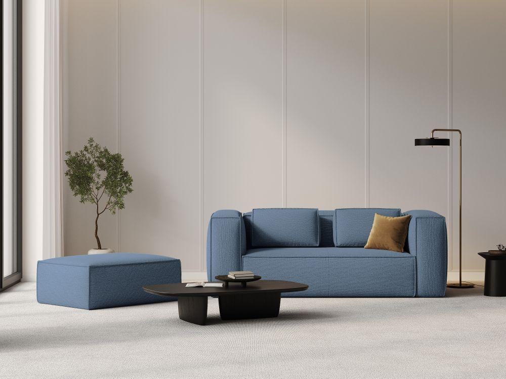 2-seater sofa MACKAY blue boucle