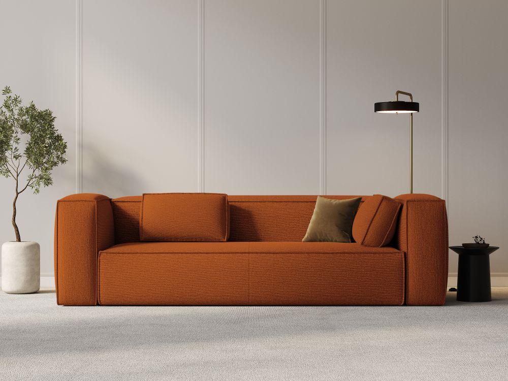 4-seater sofa MACKAY terracotta boucle