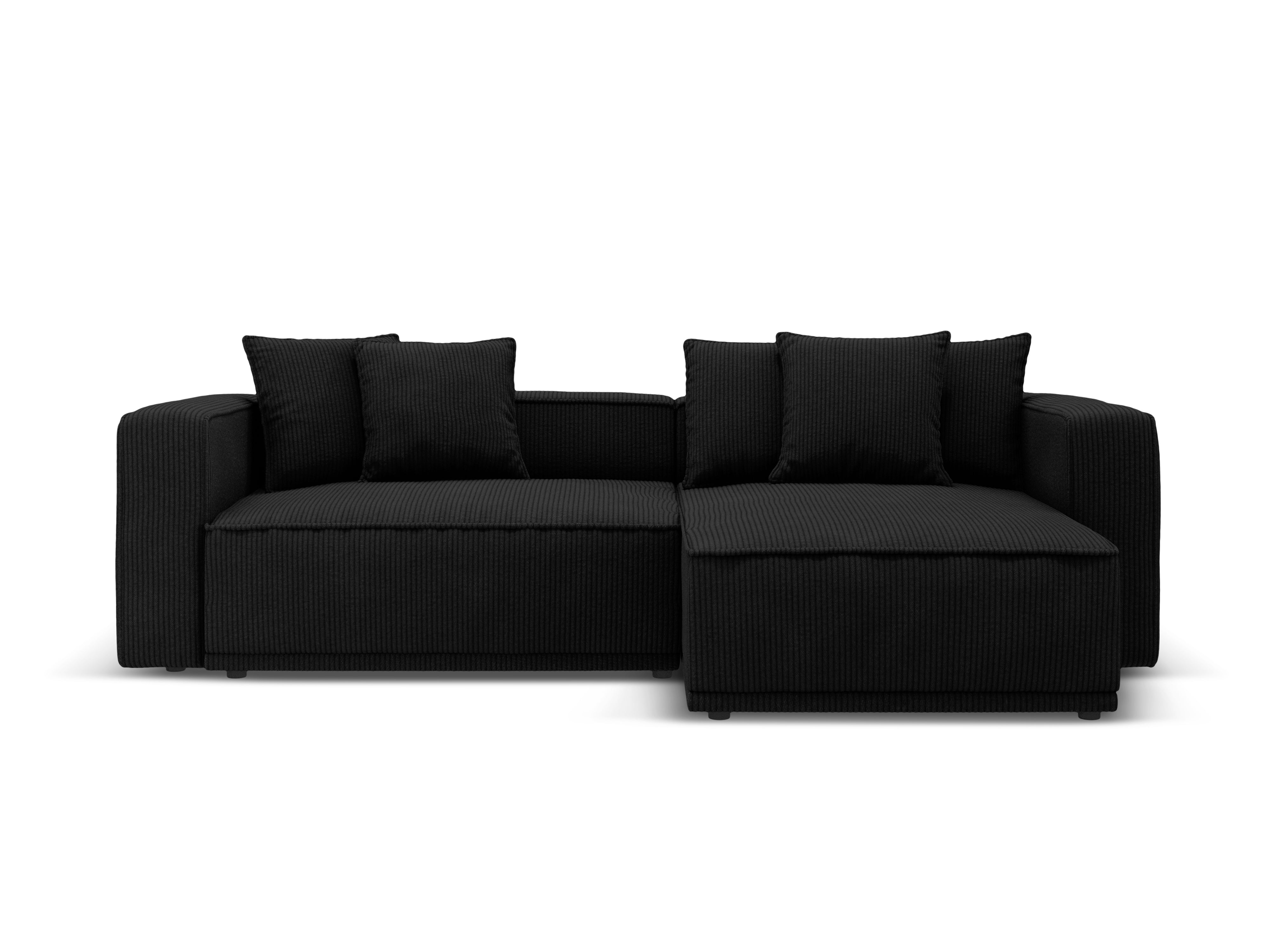 Rechtsseitige Schlafcouch RIBES schwarzer Cord
