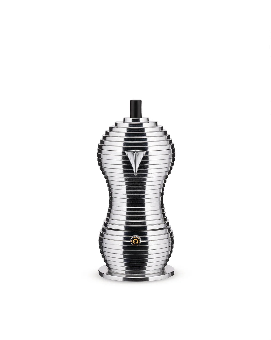 Pulcry -Kaffeemaschine Silber mit Schwarz