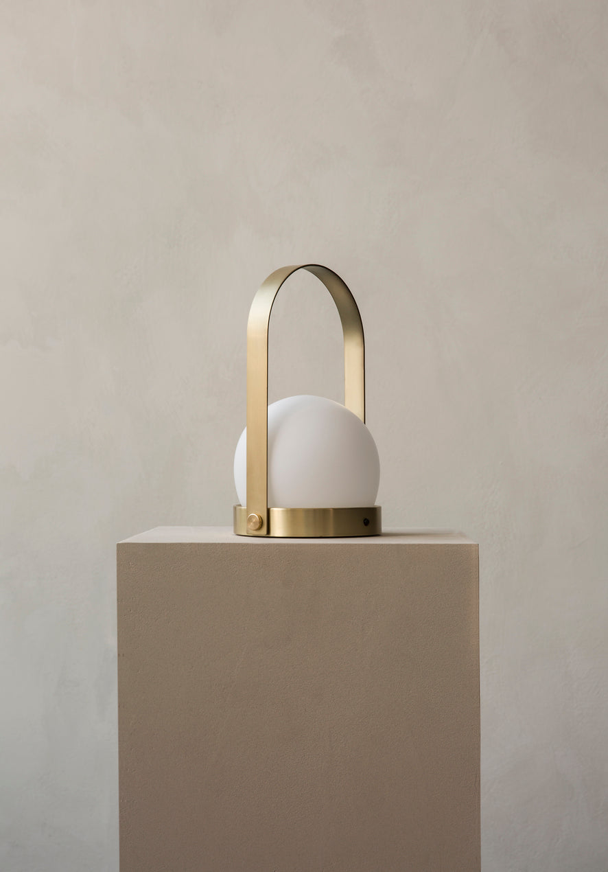 Tragbare Lampe CARRIE poliertes Messing