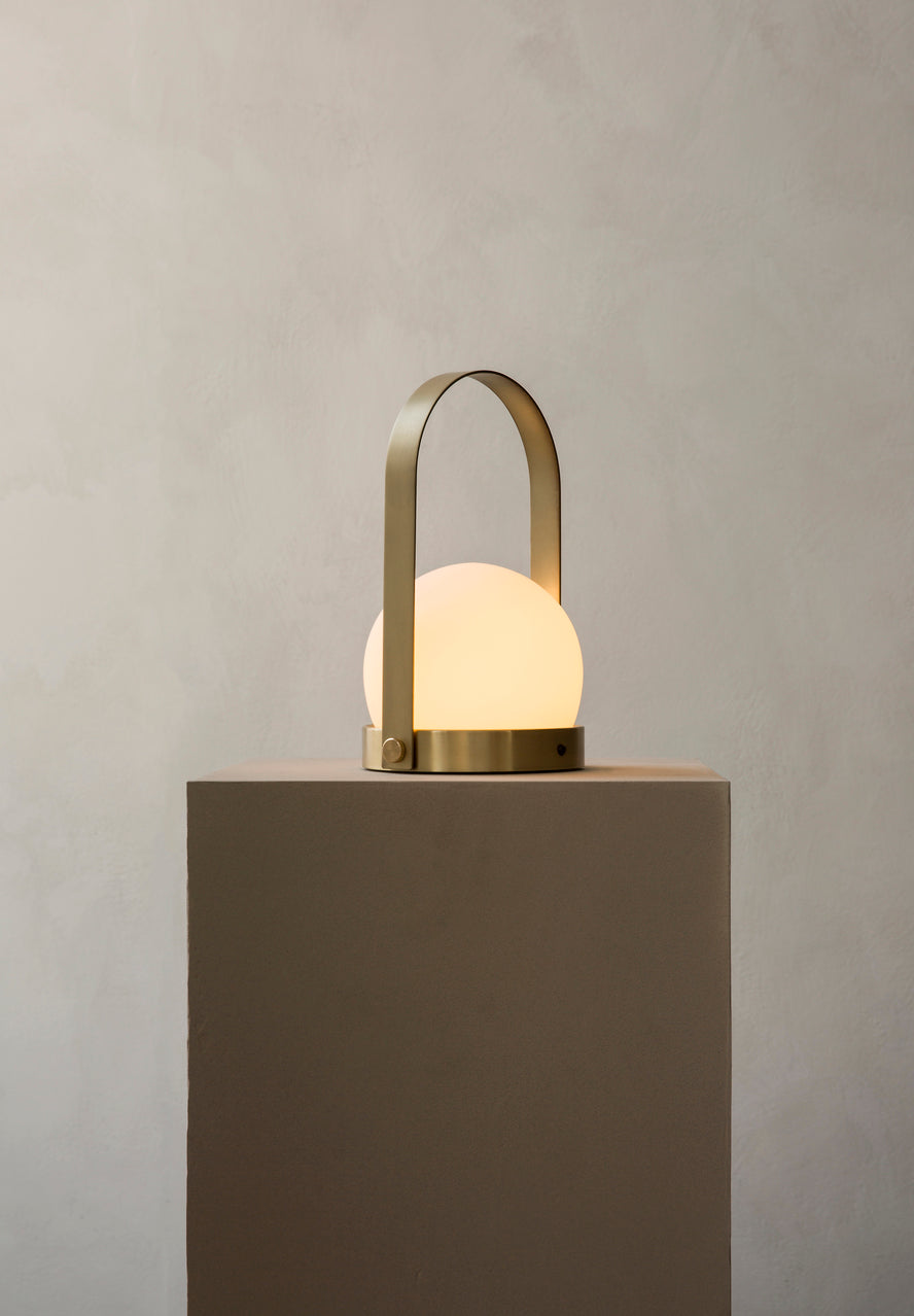 Tragbare Lampe CARRIE poliertes Messing