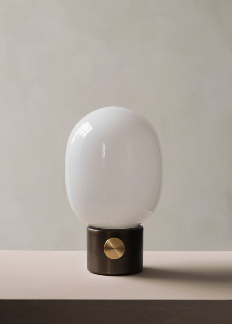 JWDA Table Lamp Blown Glass with Cream Base