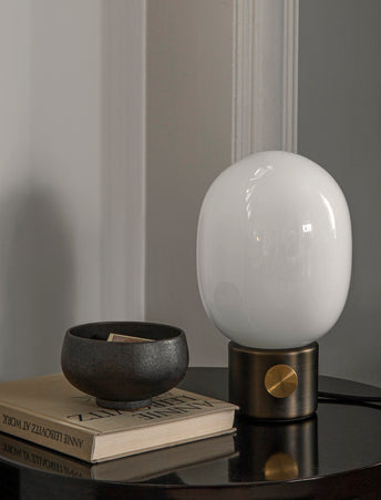 JWDA Table Lamp Blown Glass with Cream Base