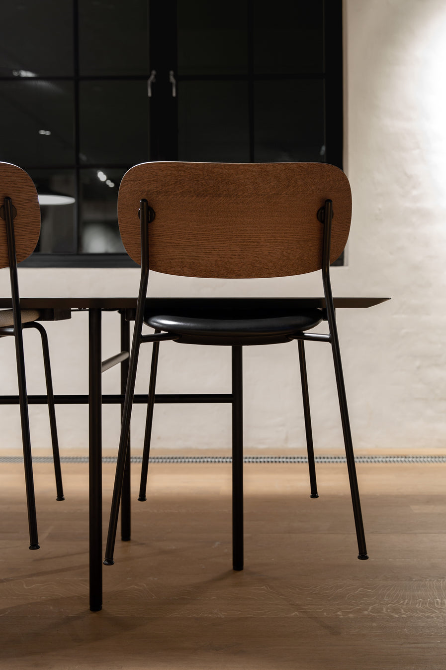CO Chair beige boucle with chrome base