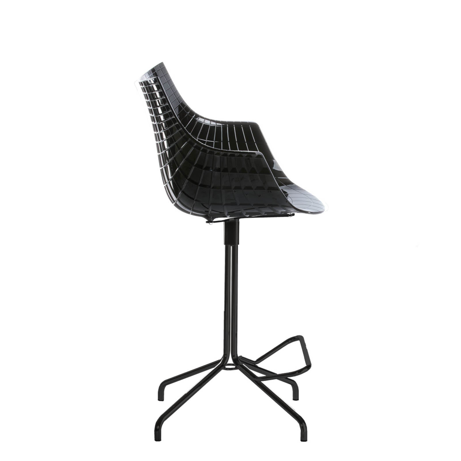 Black Meridiana Hocker mit einer schwarzen Basis