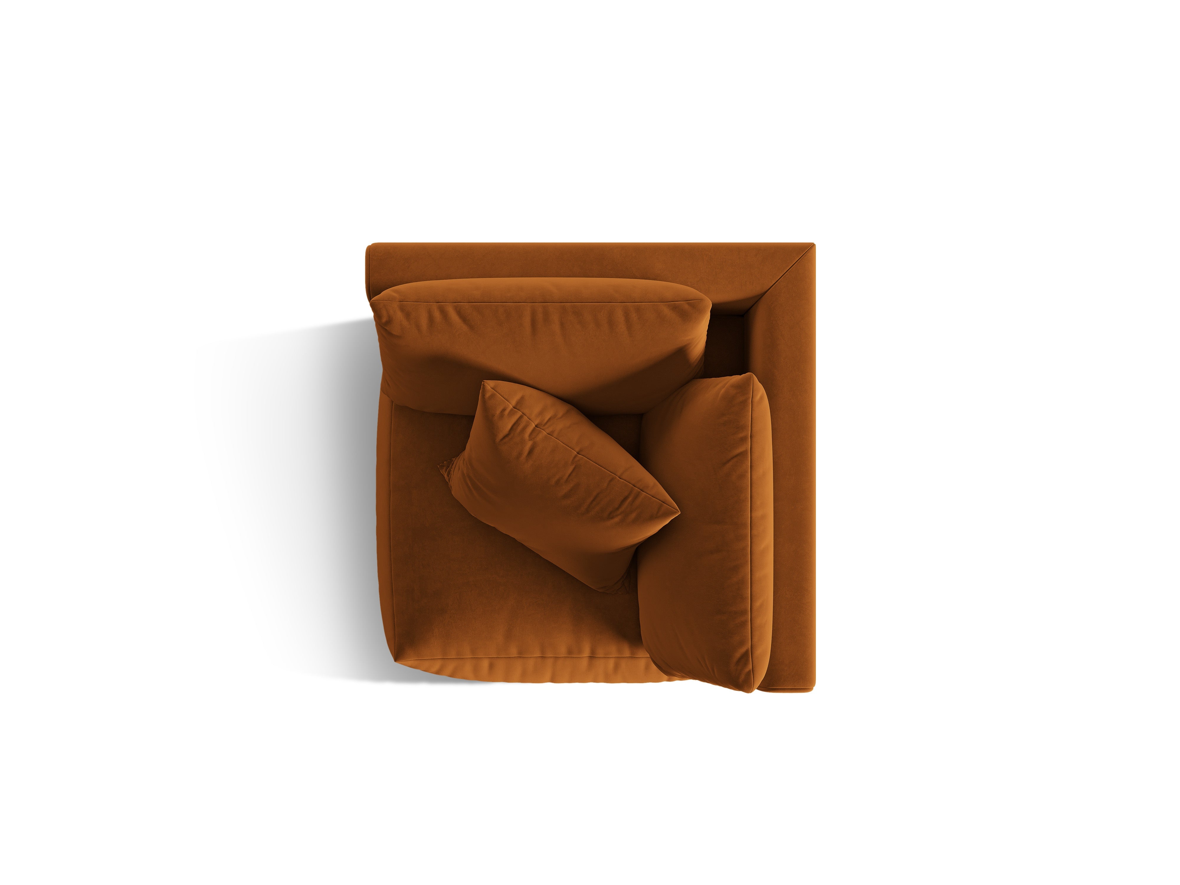 Velvet modular sofa CHRIS - corner element terracotta