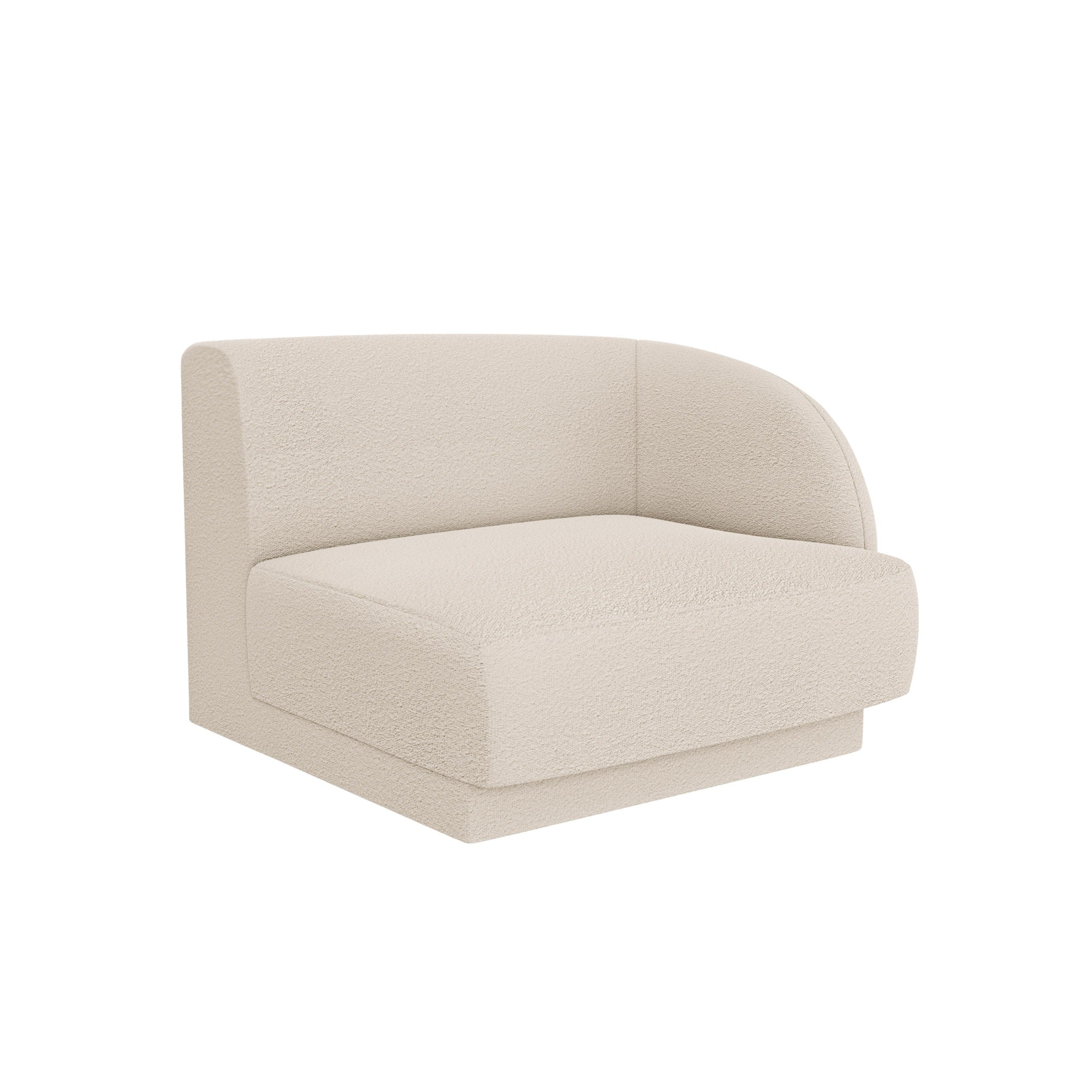 Modulsofa MILEY - rechte Modulkombination in beigem Boucle
