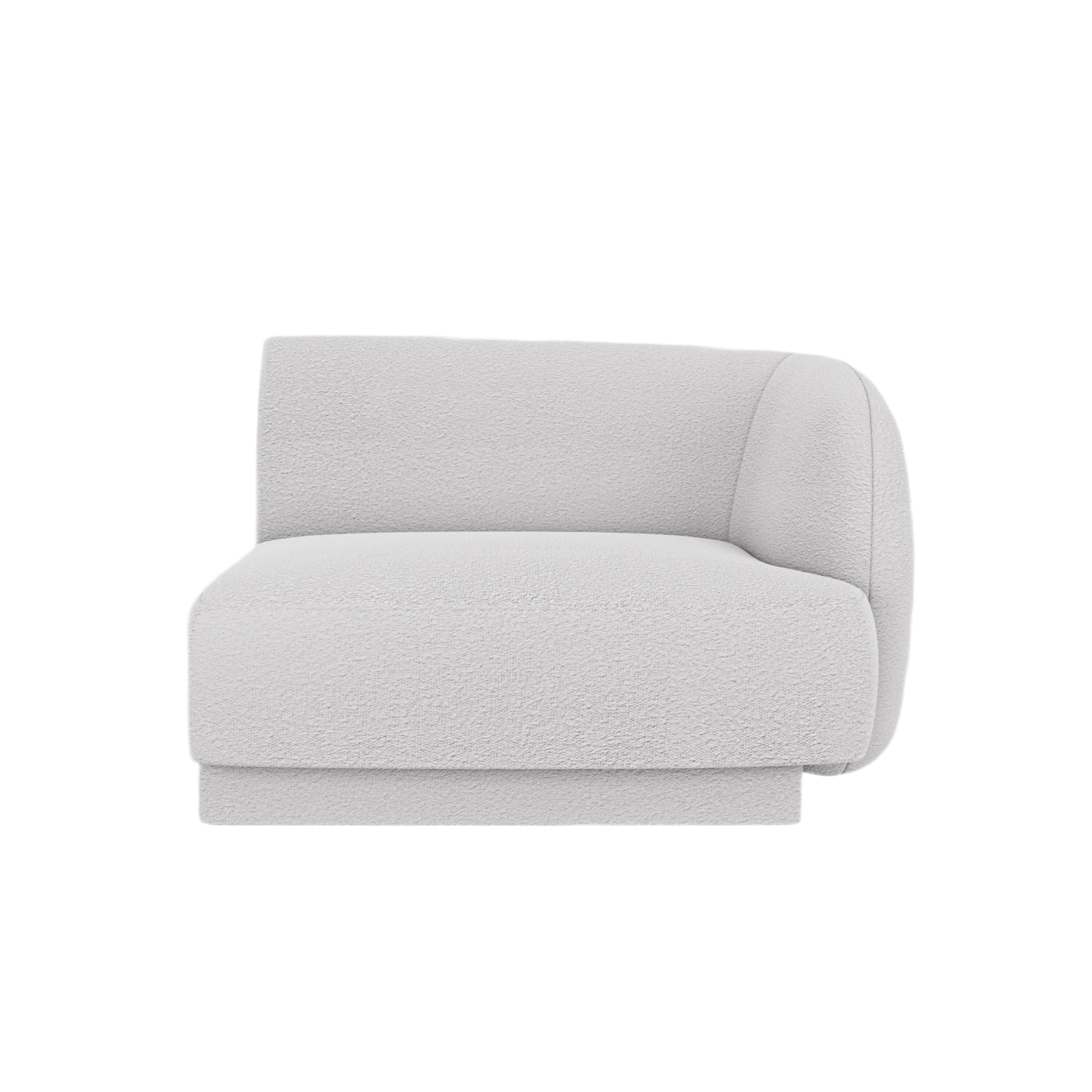 Modulsofa MILEY - rechte Modulkombination in hellgrauem Boucle