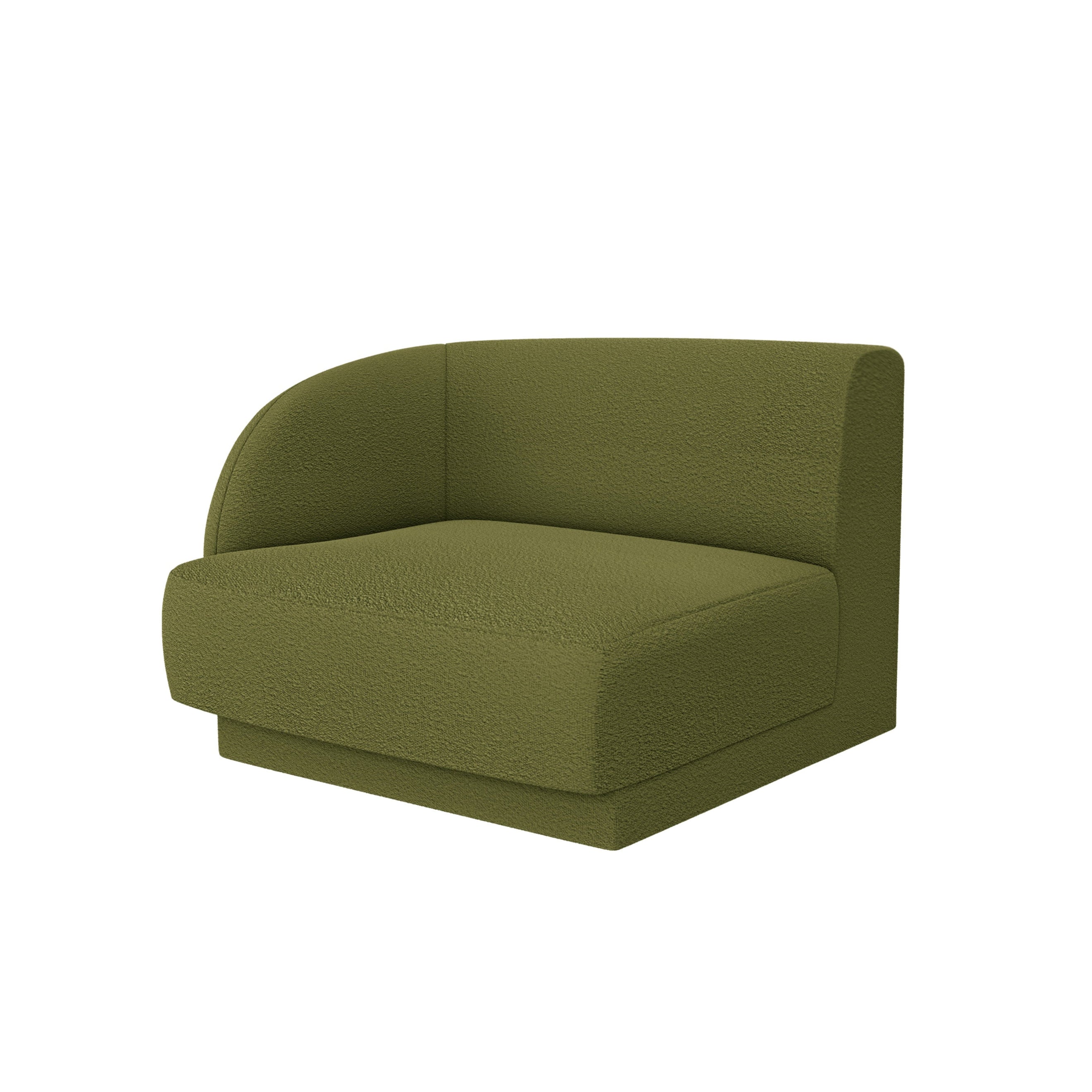 Modulsofa MILEY - linkes Modul in grünem Boucle