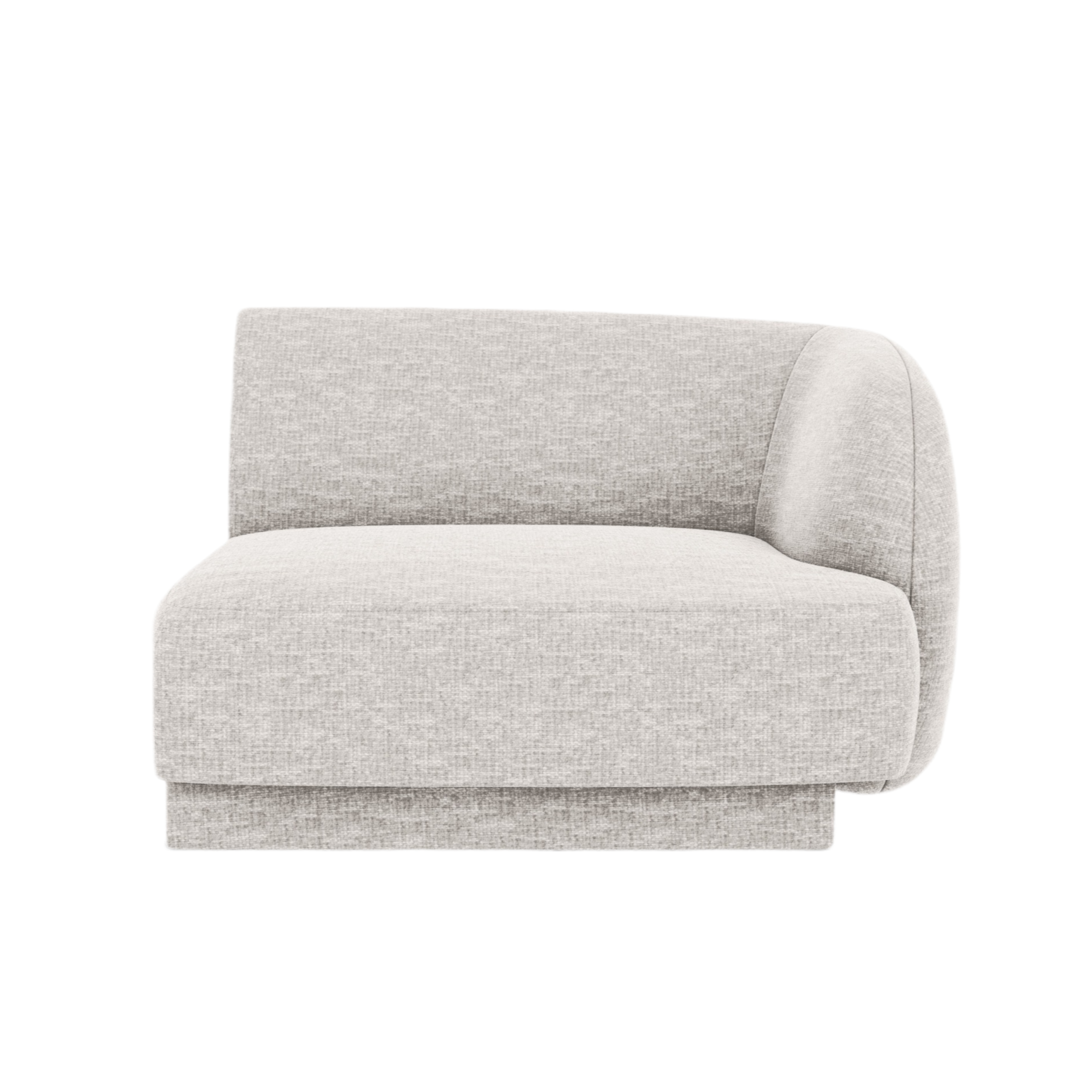 Modular sofa - right module MILEY gray chenille