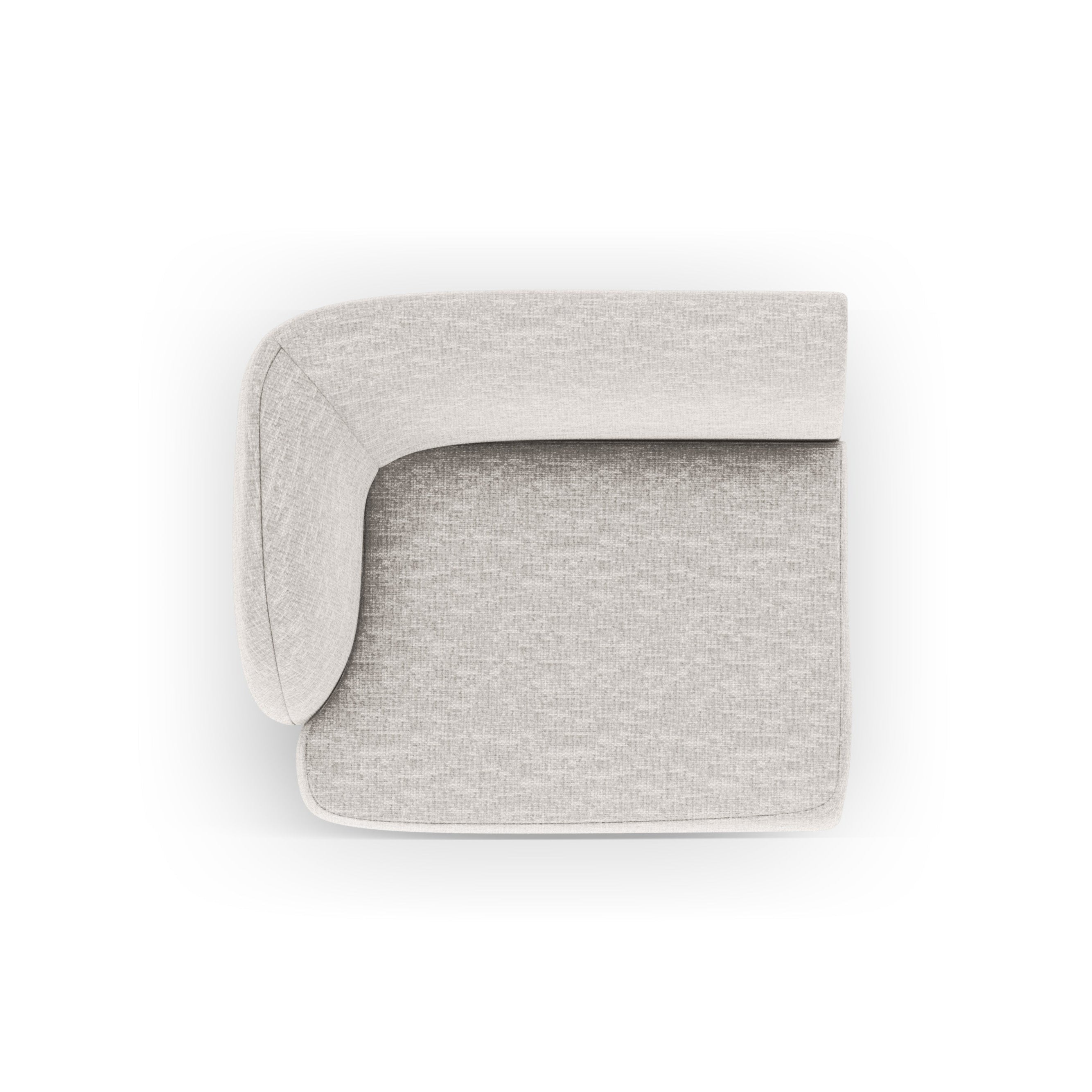 Modulsofa MILEY - linkes Modul graues Chenille