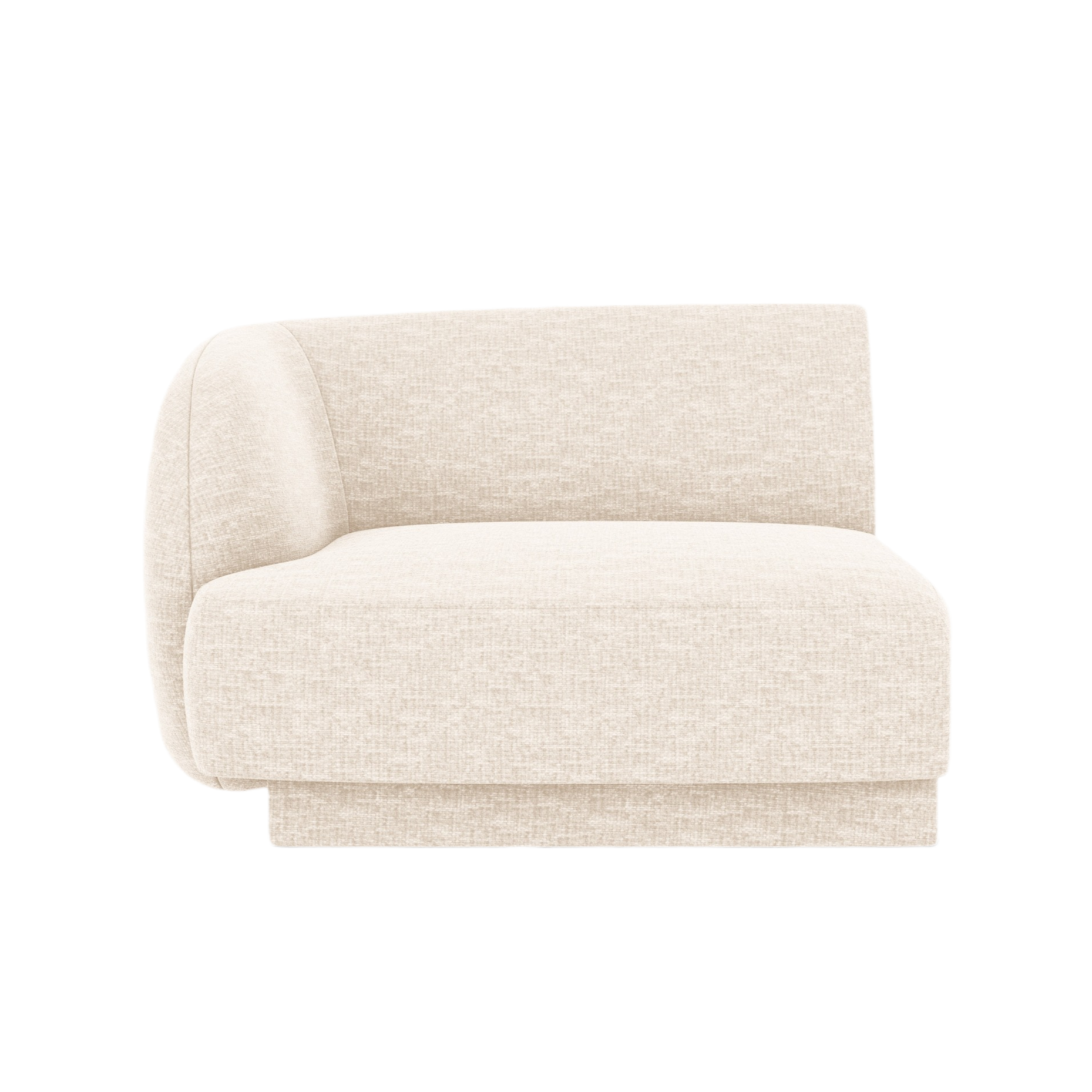 Modulares Sofa - Linkes Modul MILEY Elfenbein Chenille