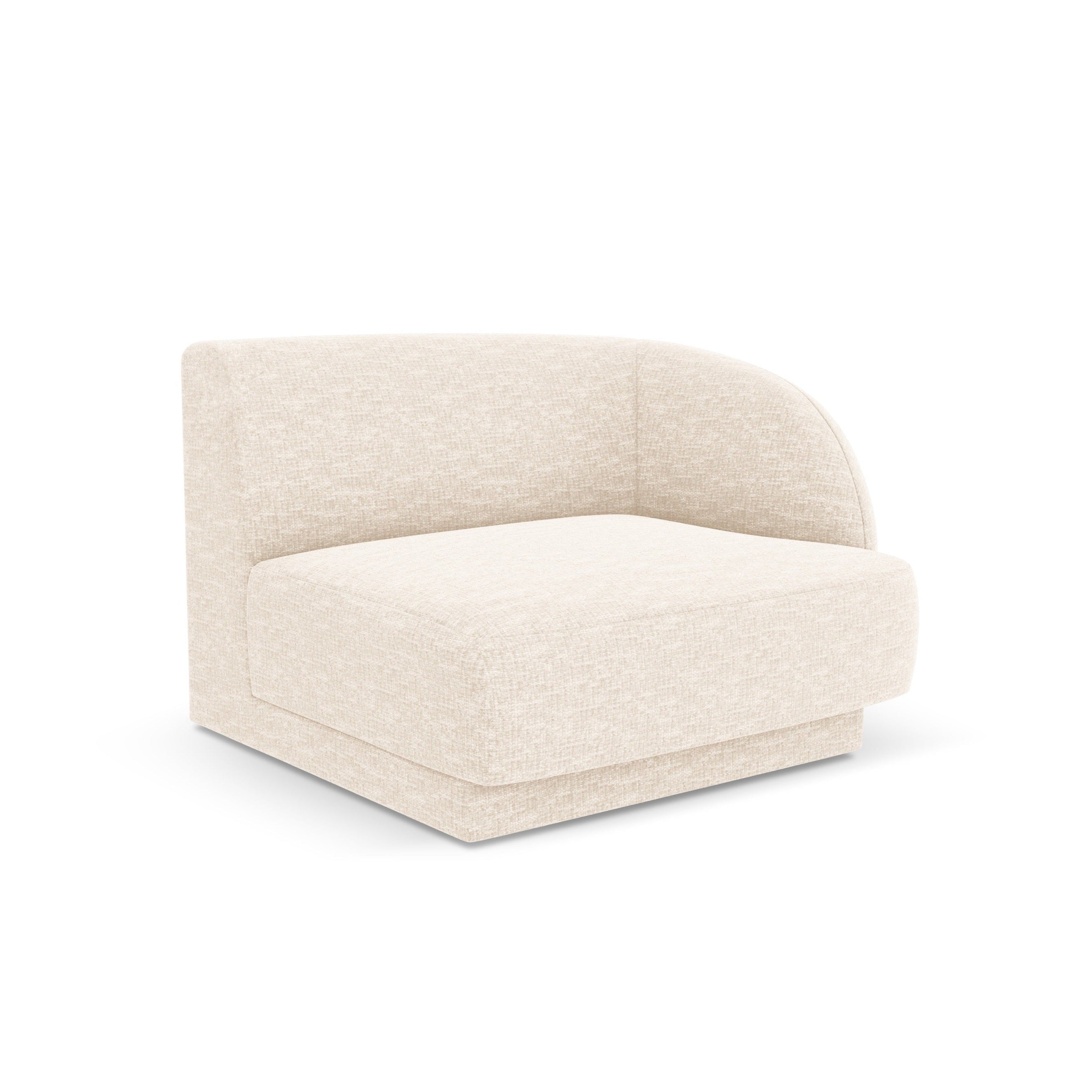 Modular sofa - right module MILEY ivory chenille