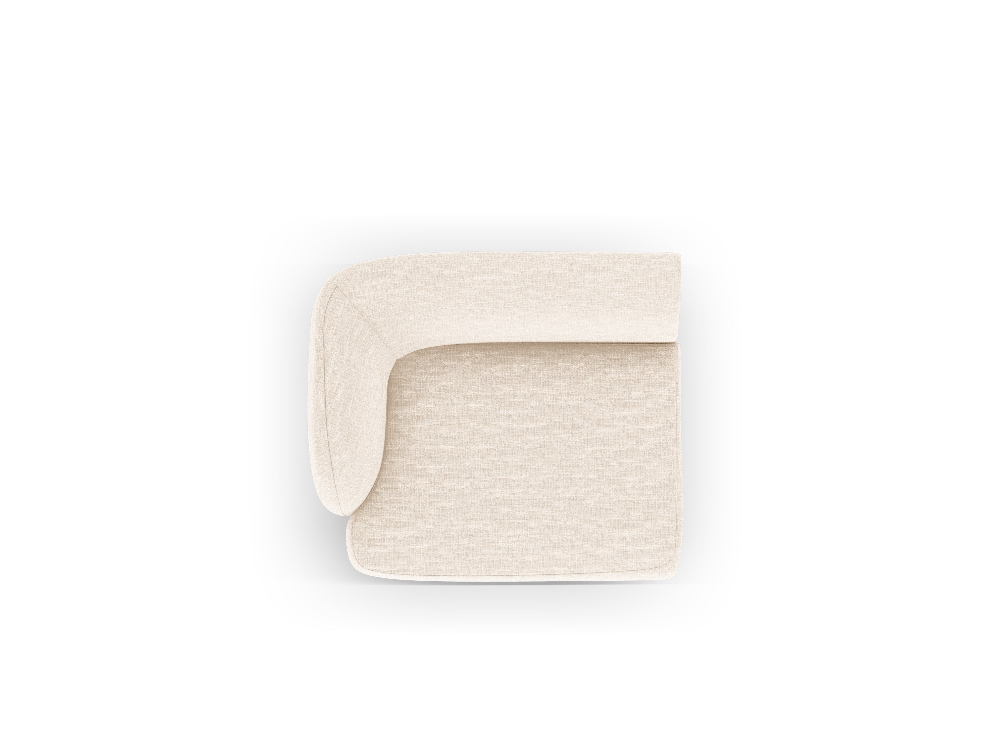 Modulares Sofa - Linkes Modul MILEY Elfenbein Chenille