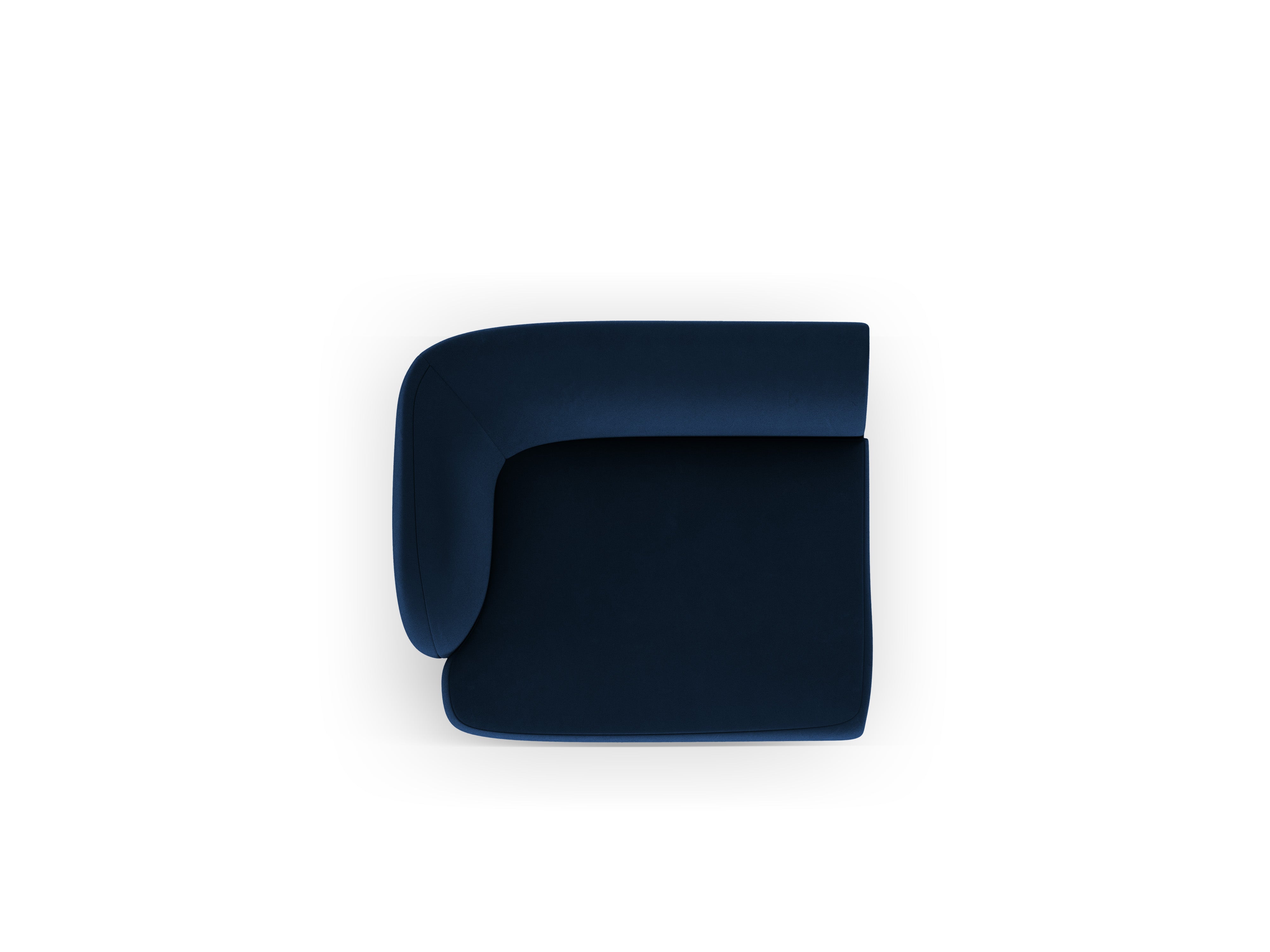 Velvet modular sofa MILEY - left-side module royal blue