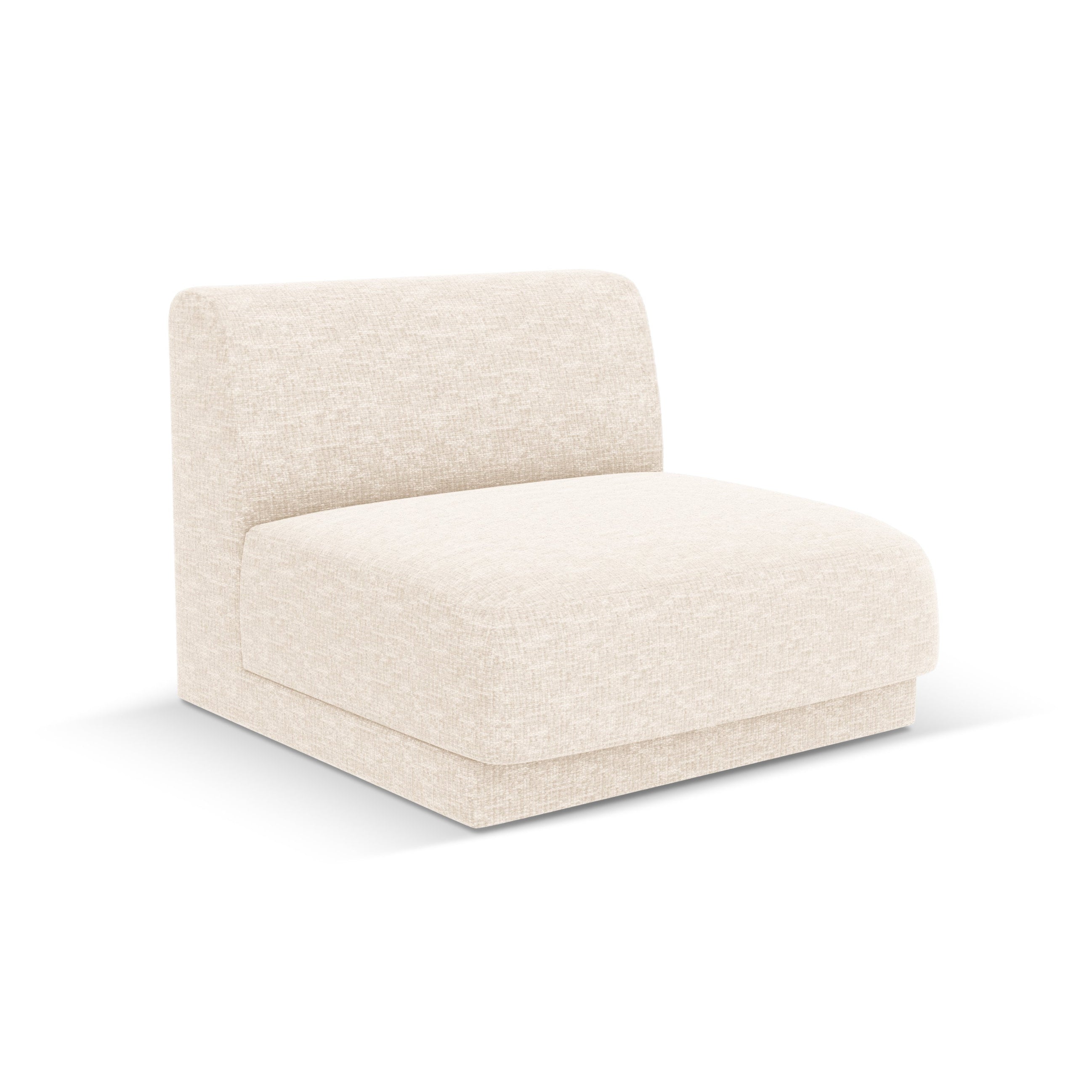 Sessel / Modul MILEY hellbeige schimmerndes Chenille