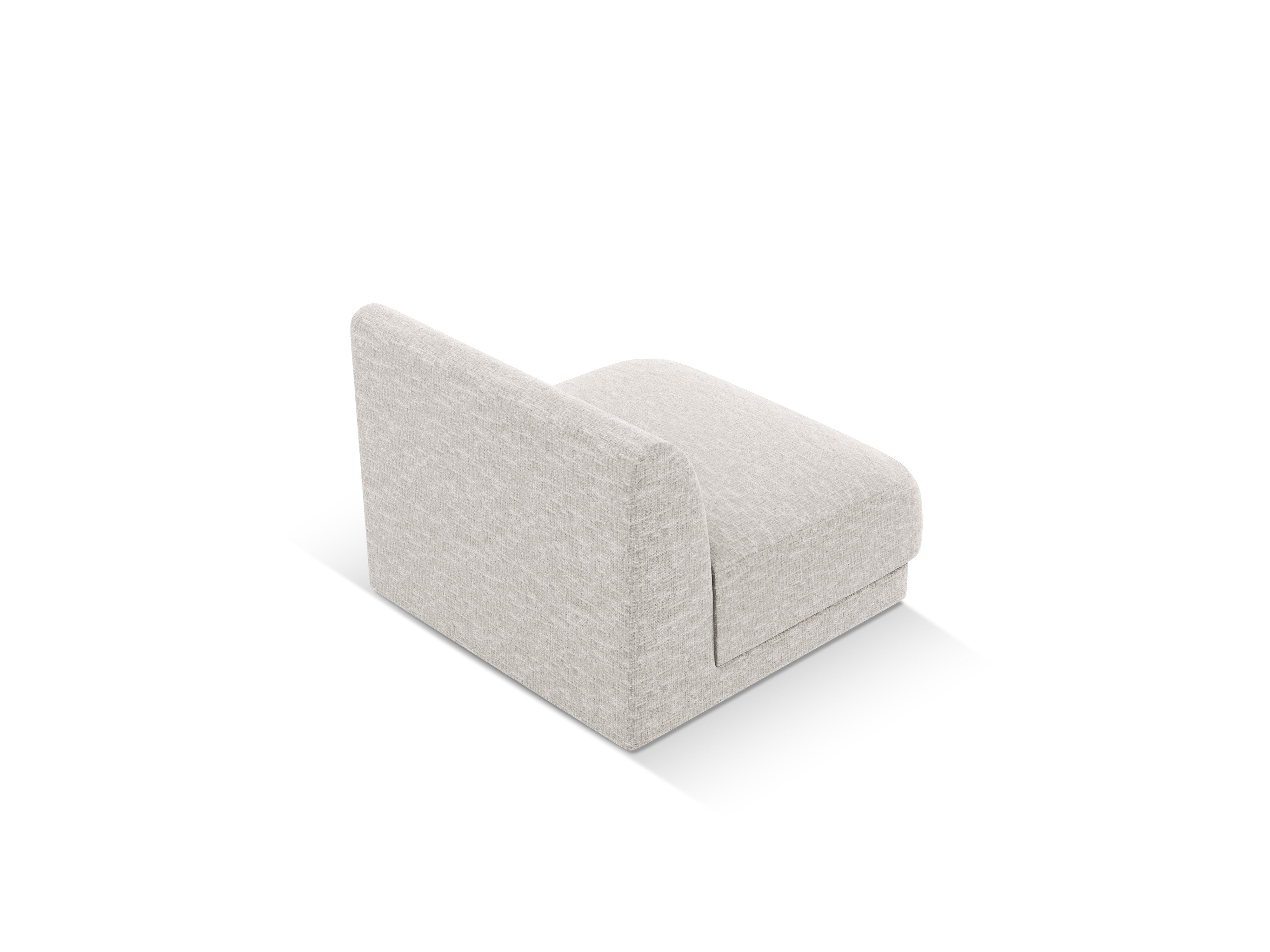 Armchair / module MILEY light gray chenille silky