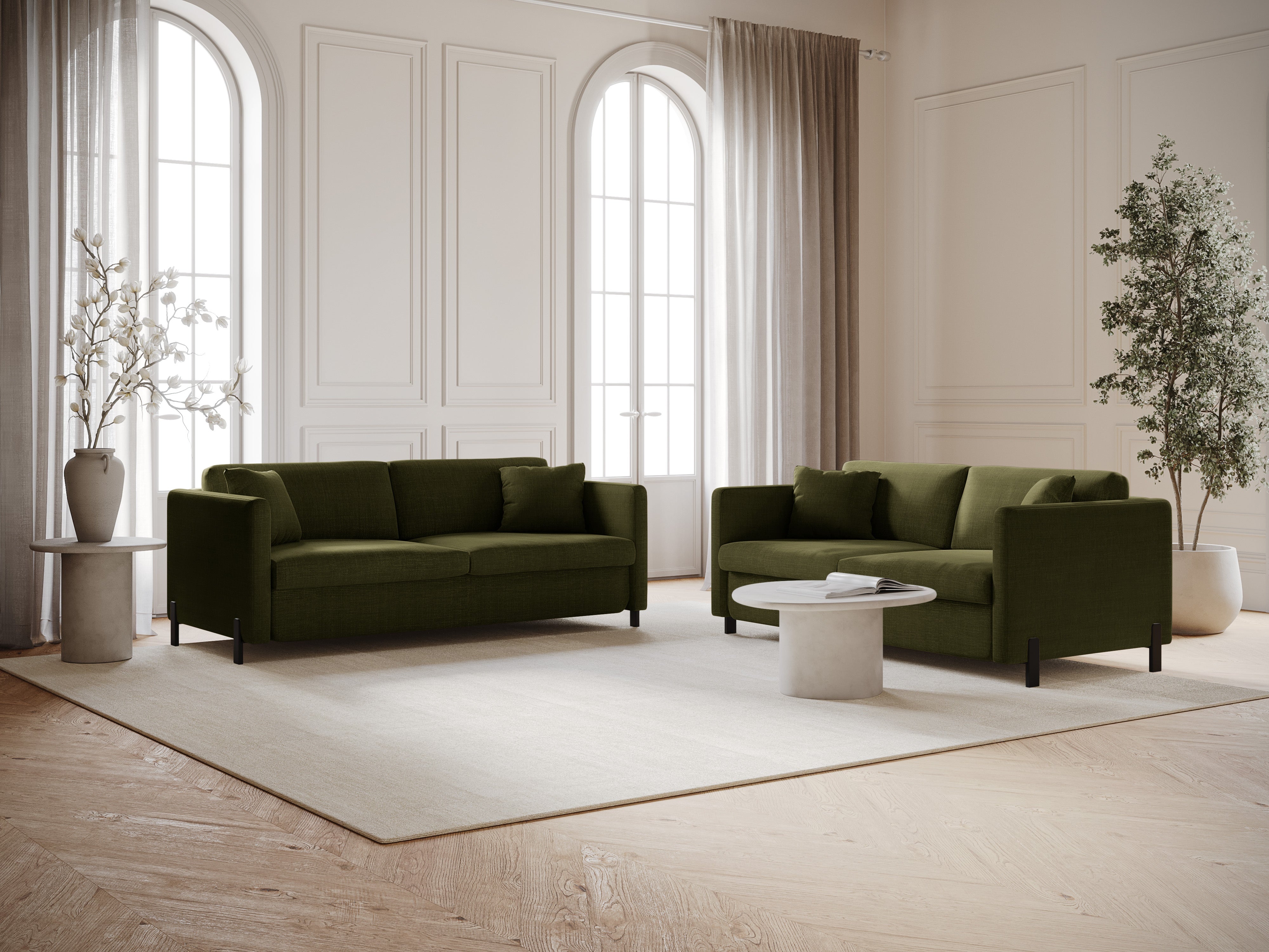 Sofa with bed function, "Gloria", 2 Seats, Green, 182x102x80
Made in Europe