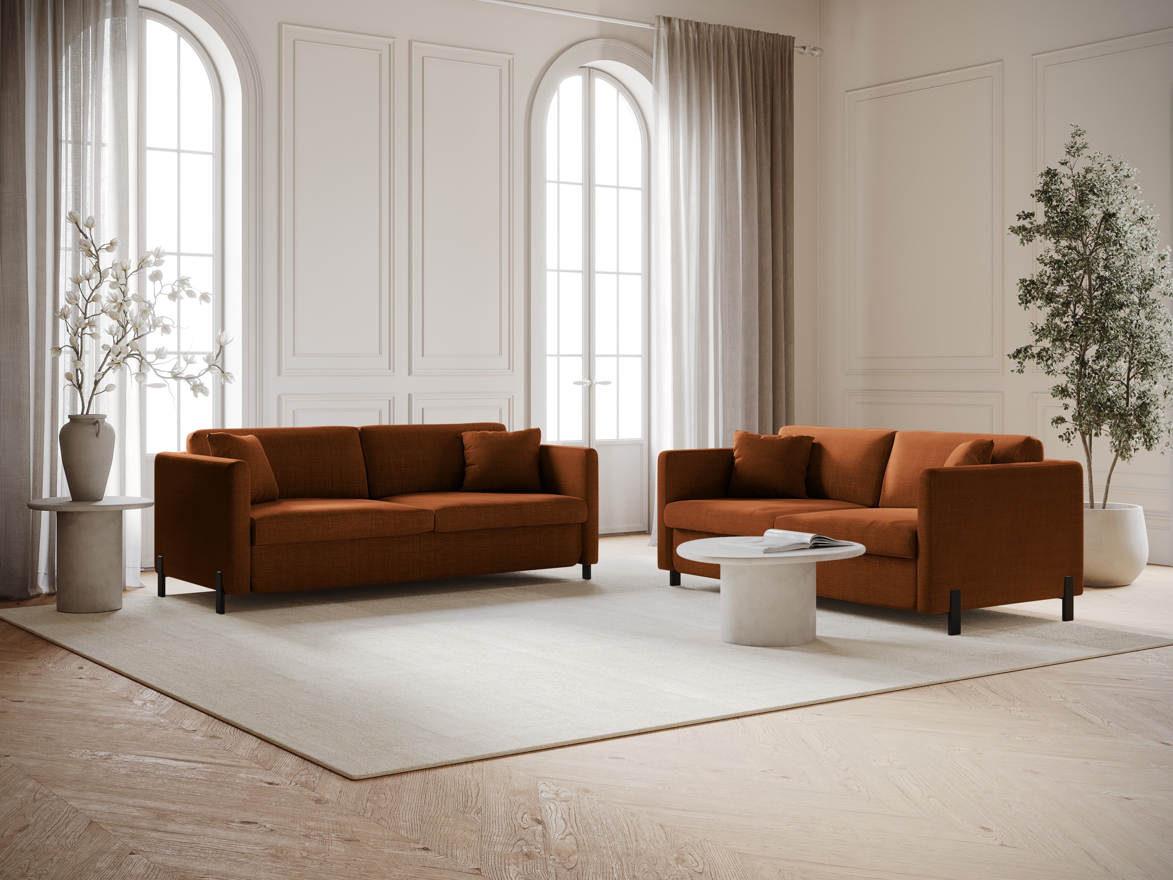 Sofa with bed function, "Gloria", 2 Seats, Brick, 182x102x80
Made in Europe