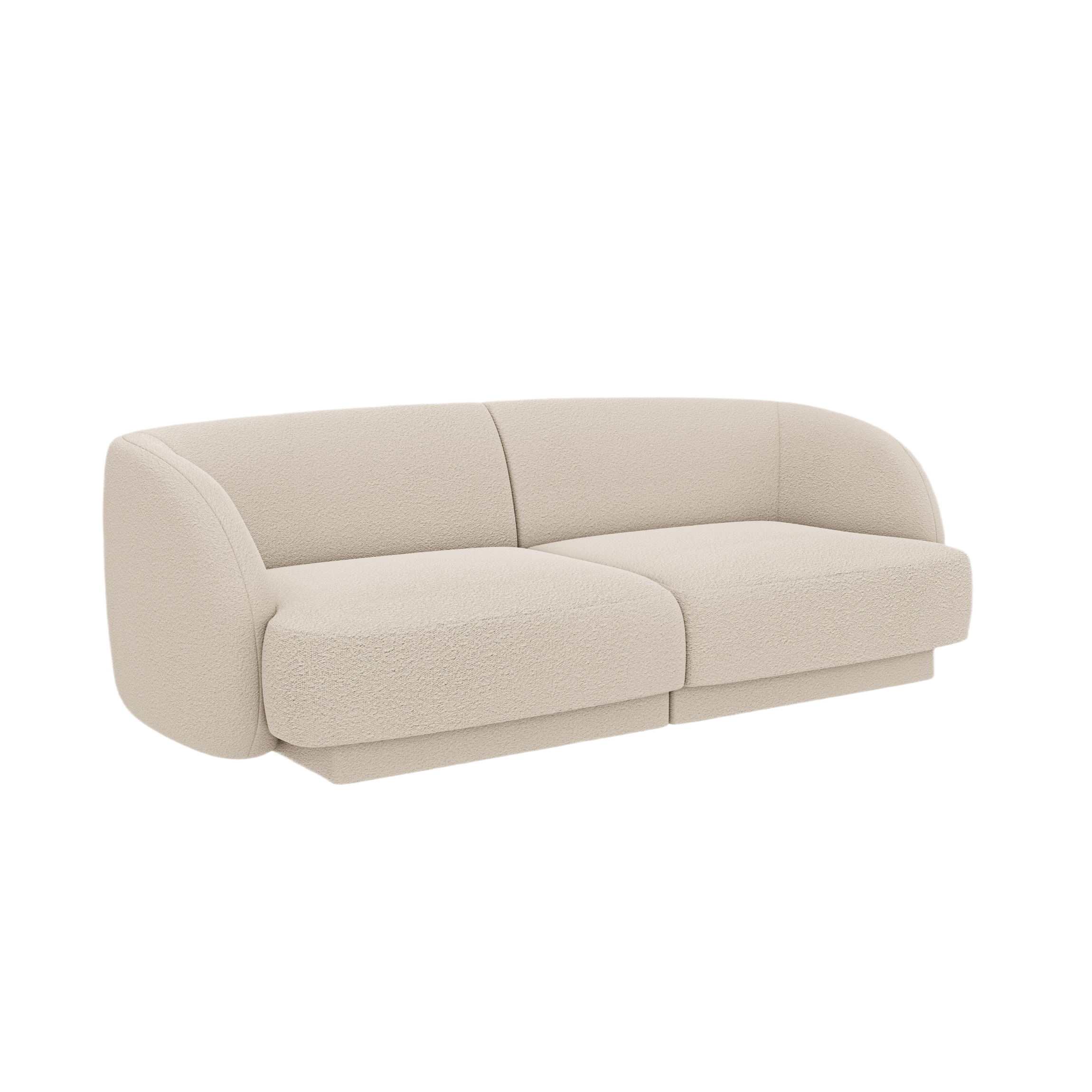 2-seater Sofa MILEY beige boucle
