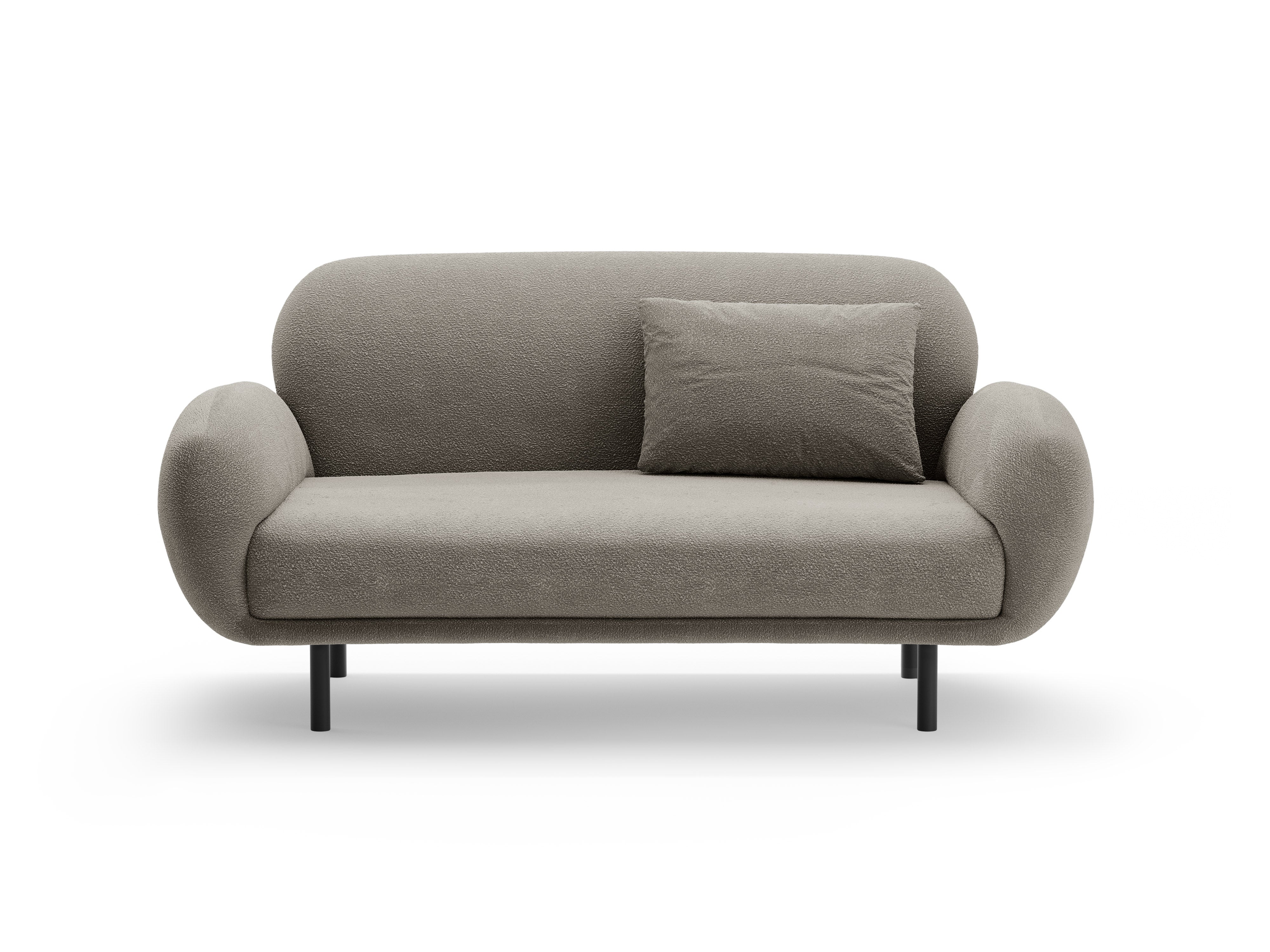 2-seater Sofa POPPY gray boucle