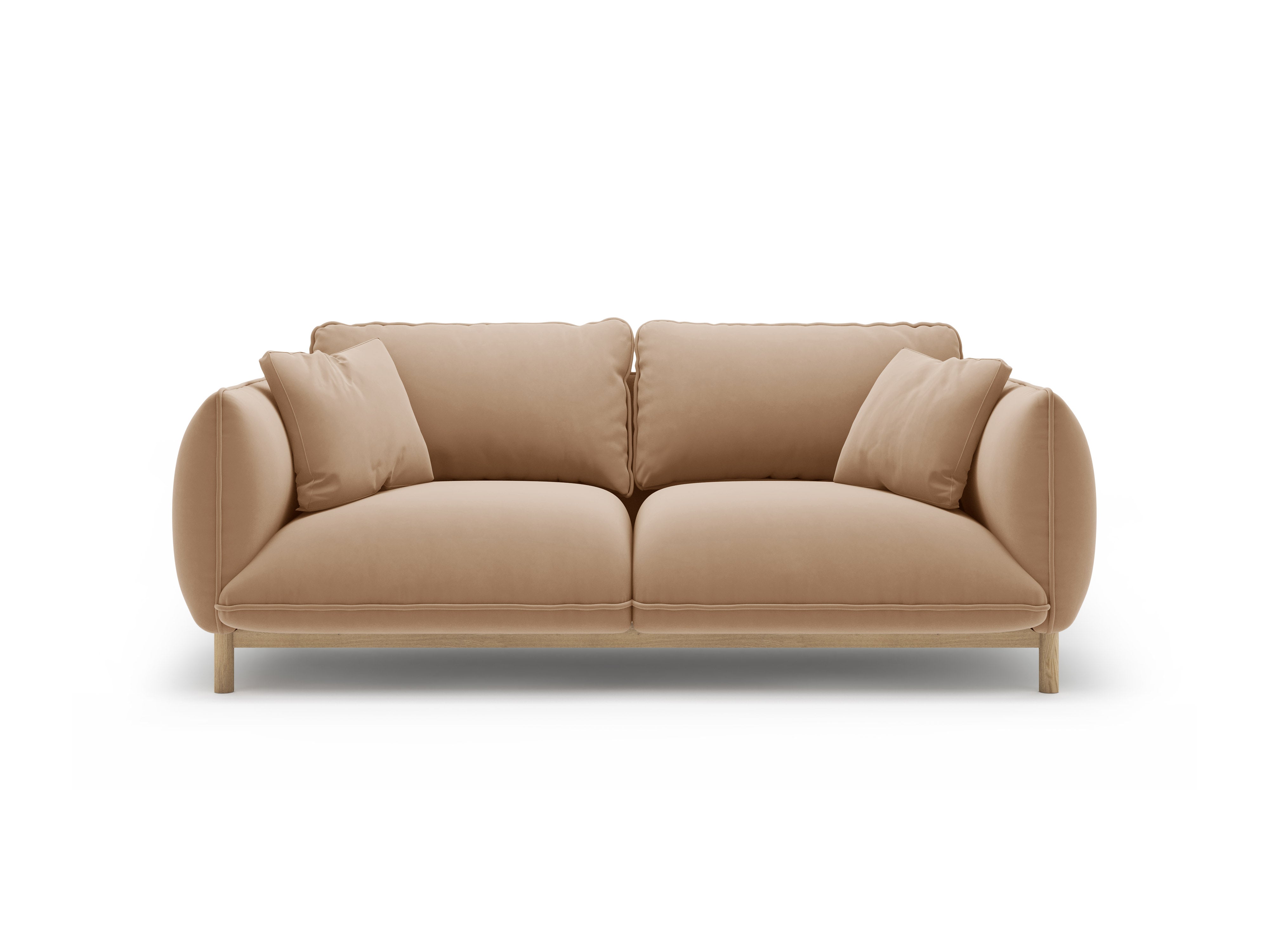 ADA sand velvet 2-seater sofa