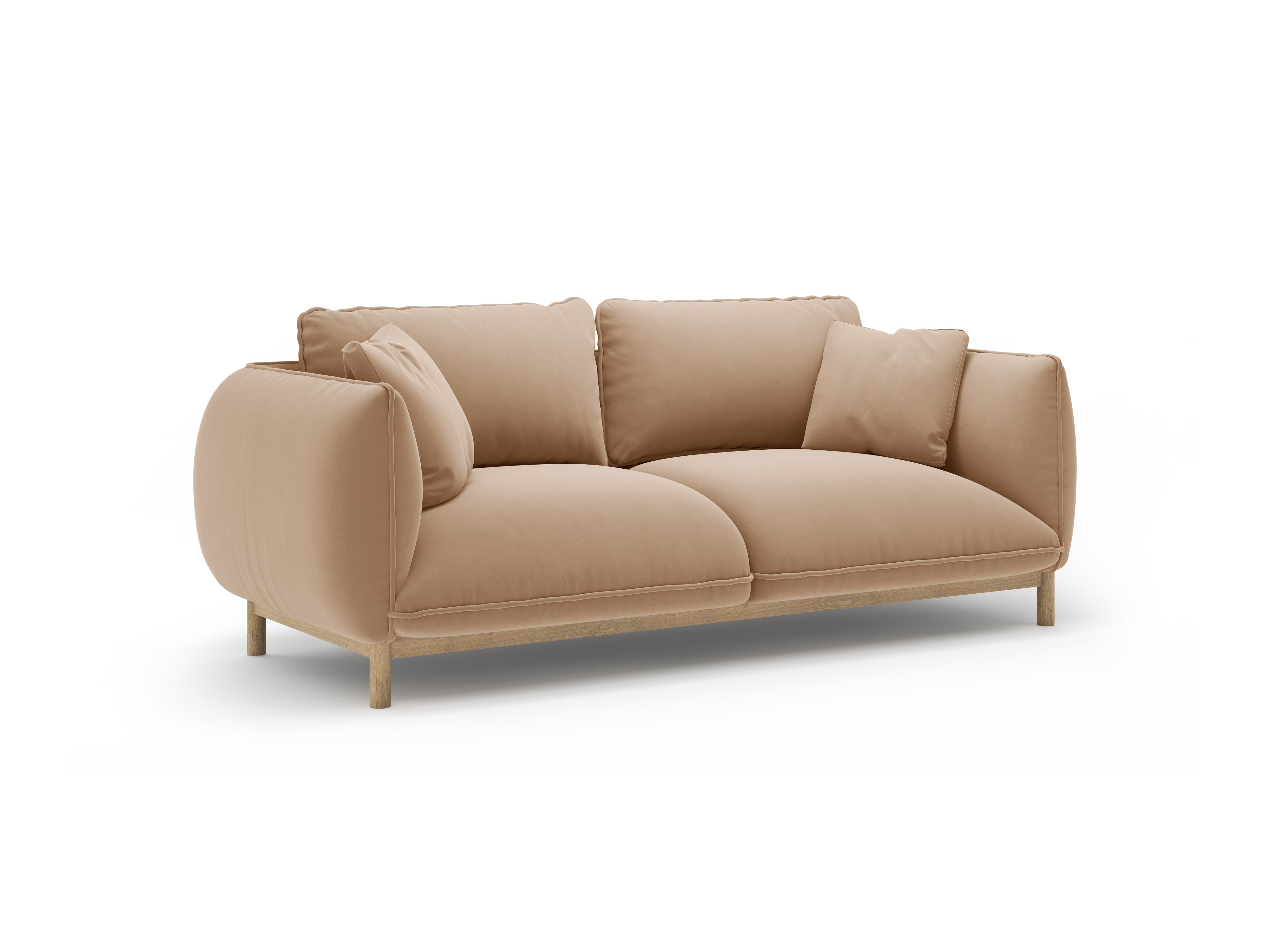 ADA sand velvet 2-seater sofa