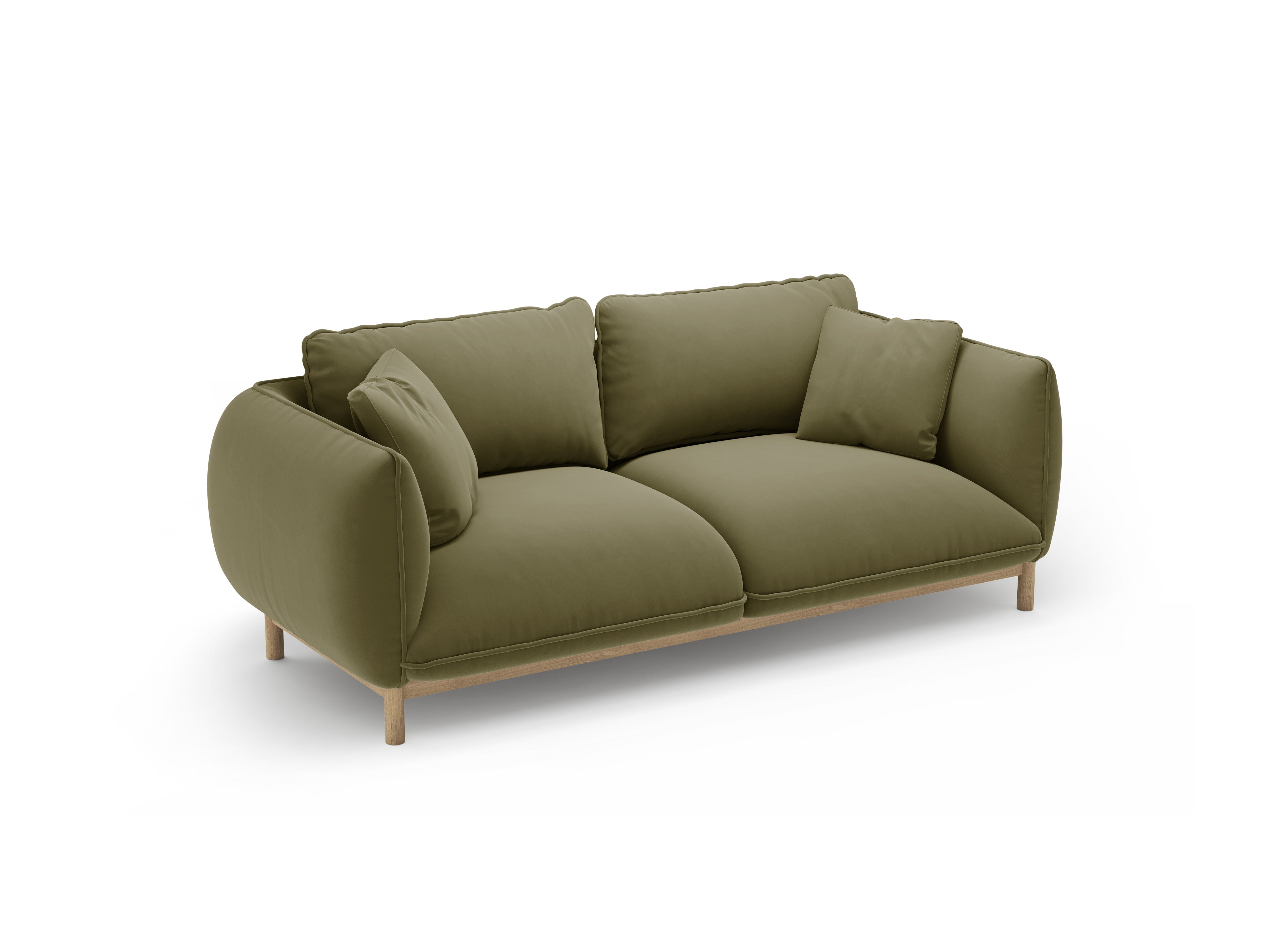 Velvet 2-Seater Sofa ADA Light Green