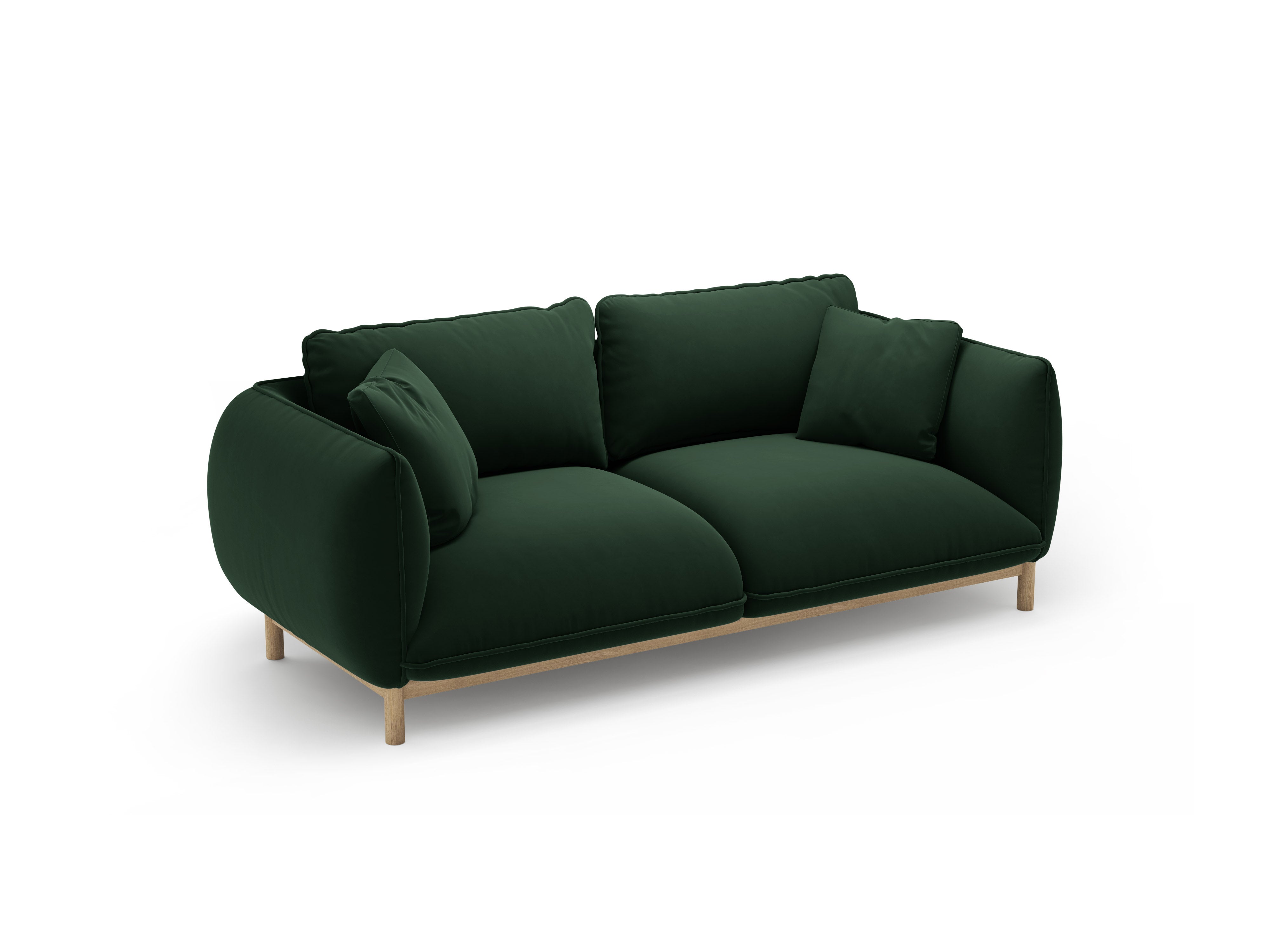 Velvet 2-Seater Sofa ADA Bottle Green