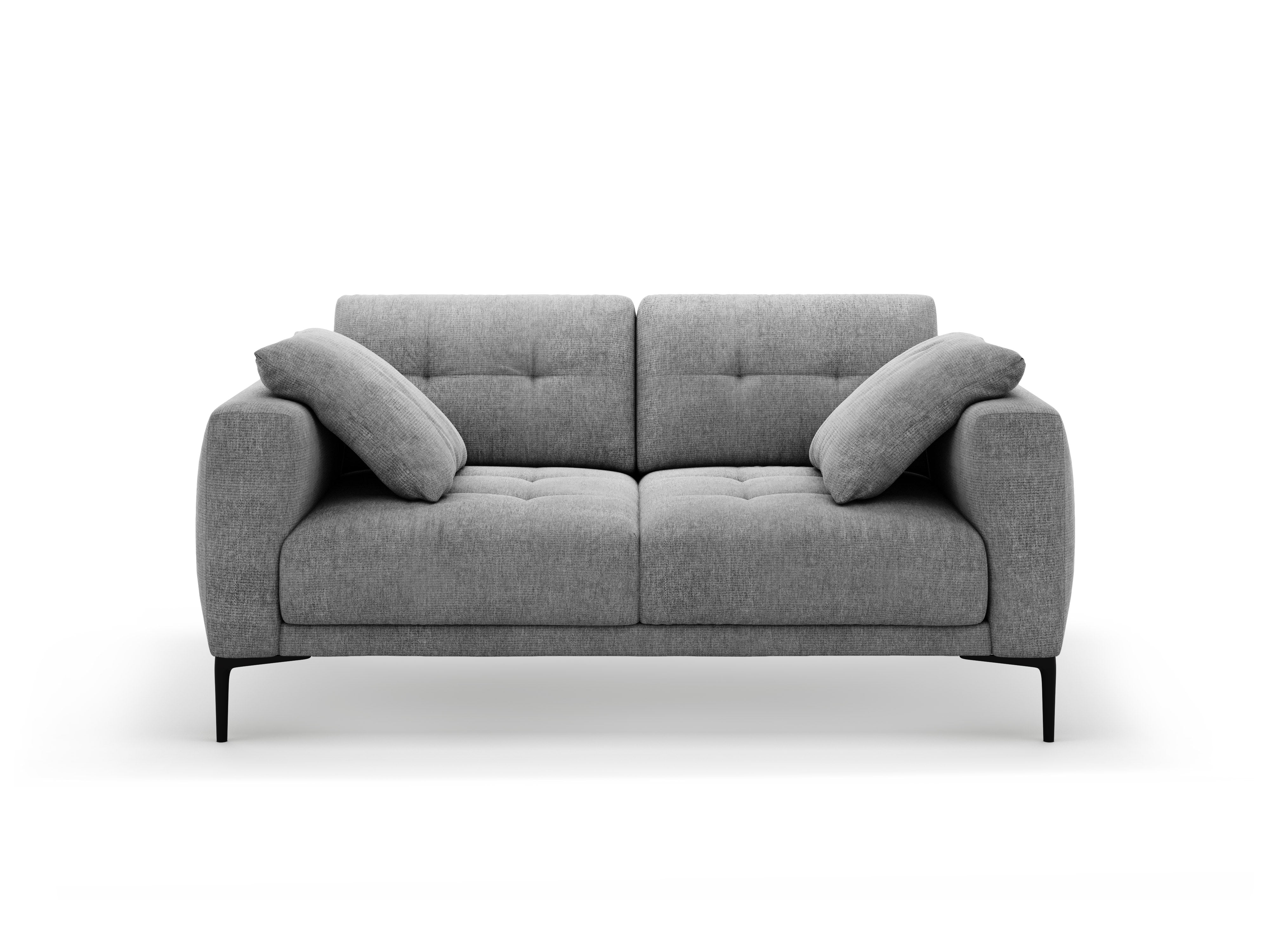 BEMY gray chenille 2-seater sofa
