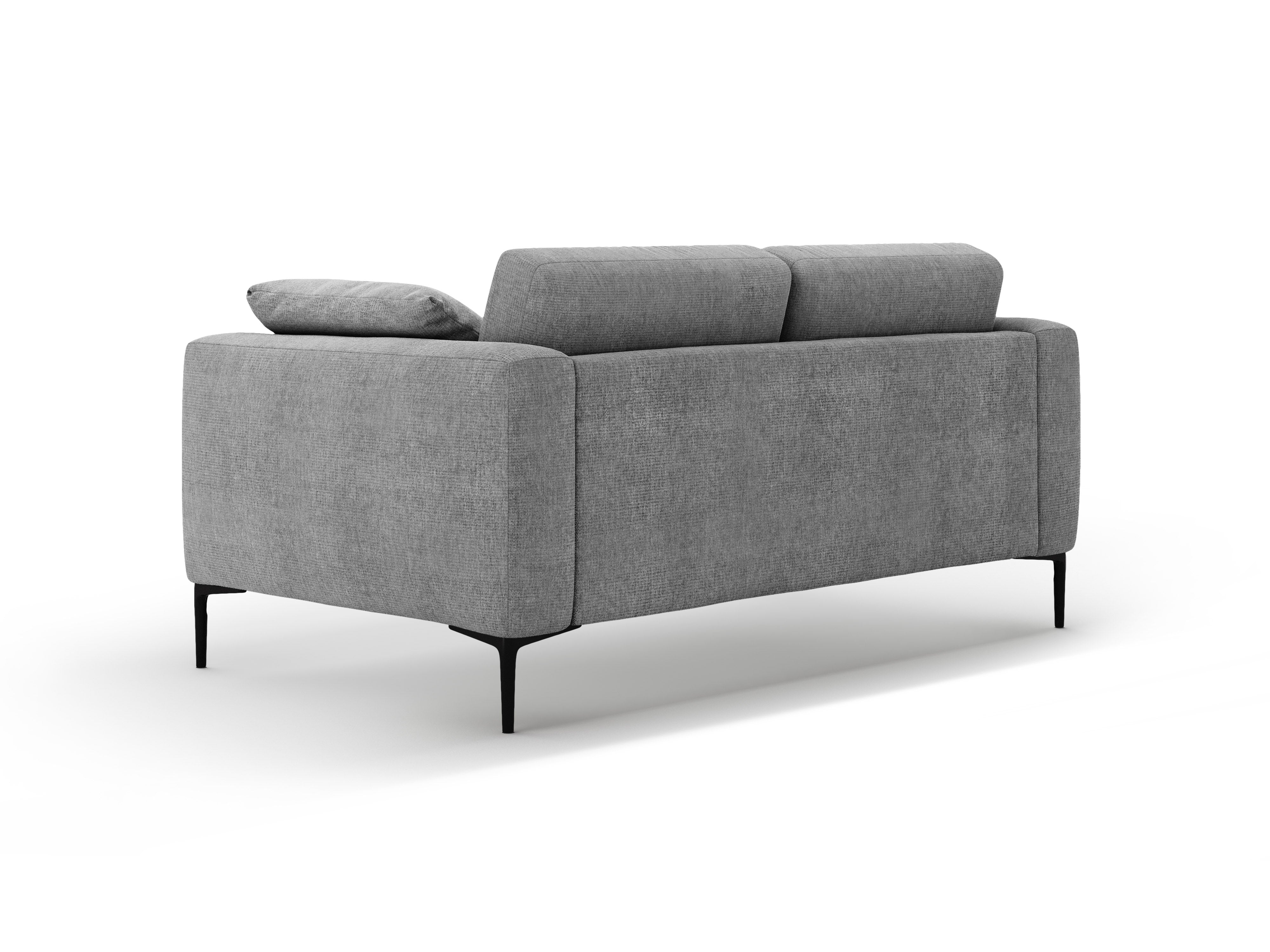 BEMY gray chenille 2-seater sofa