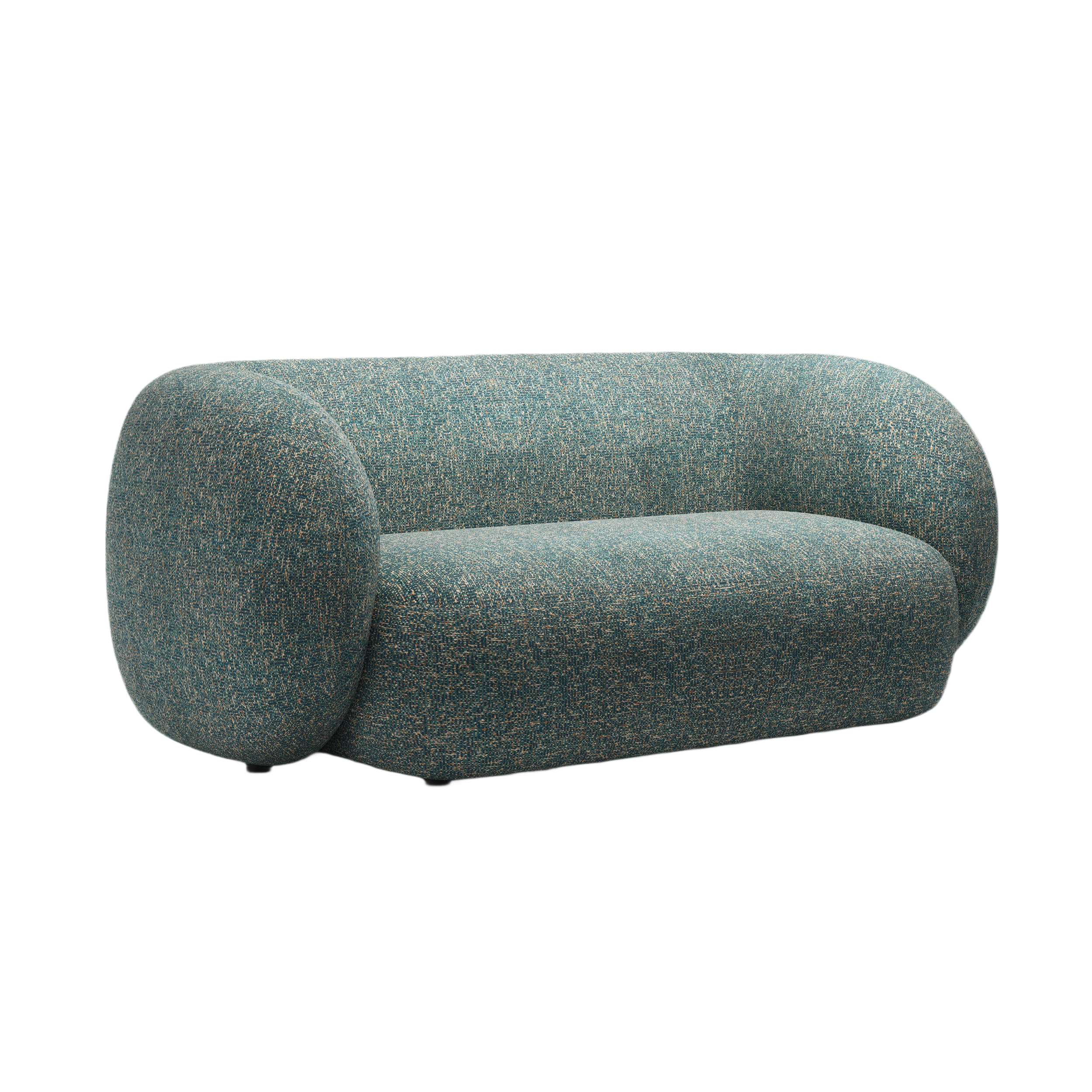2-seater Sofa KATE blue mélange