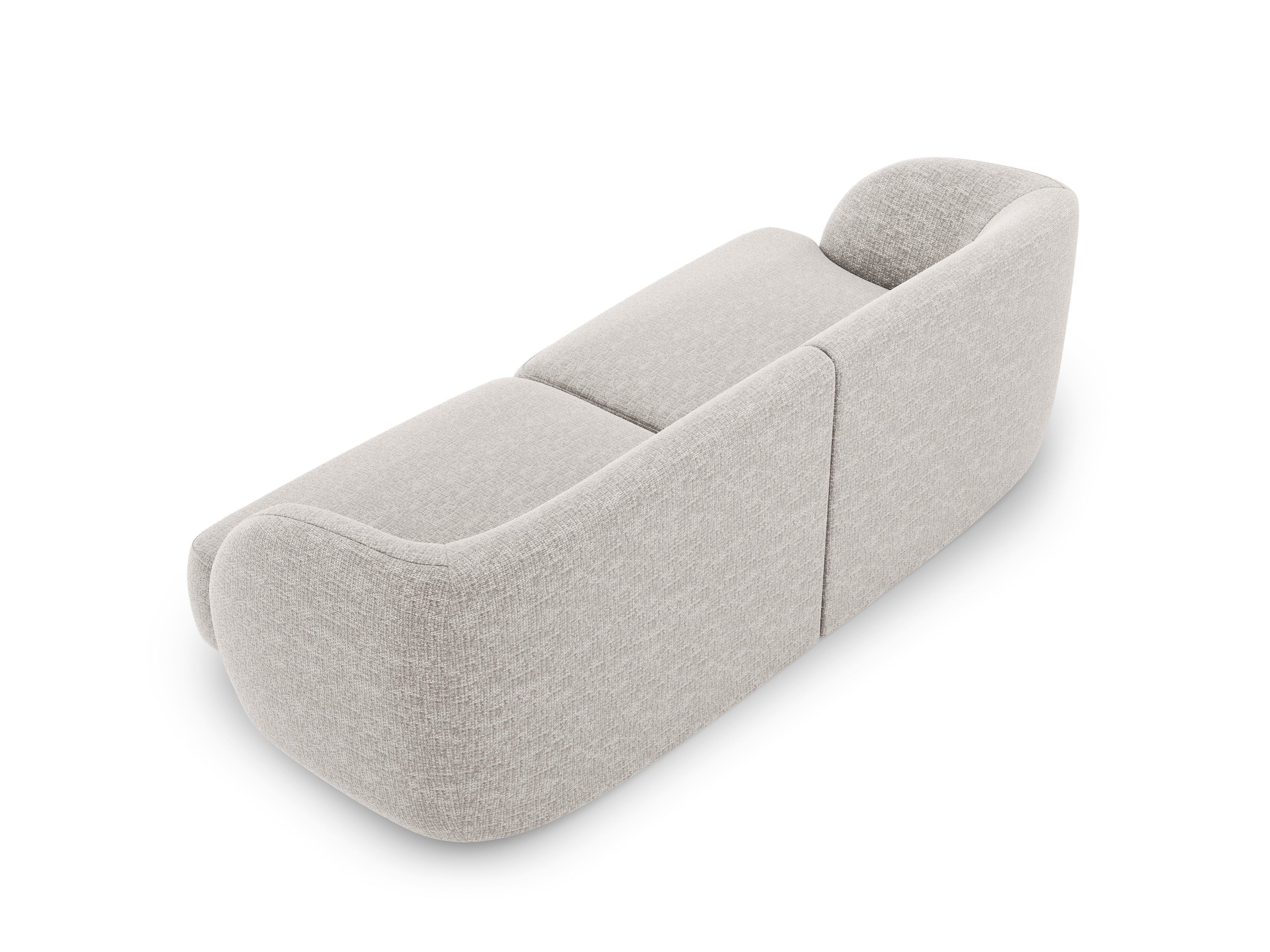 Sofa 2-sitzig MILEY graues Chenille