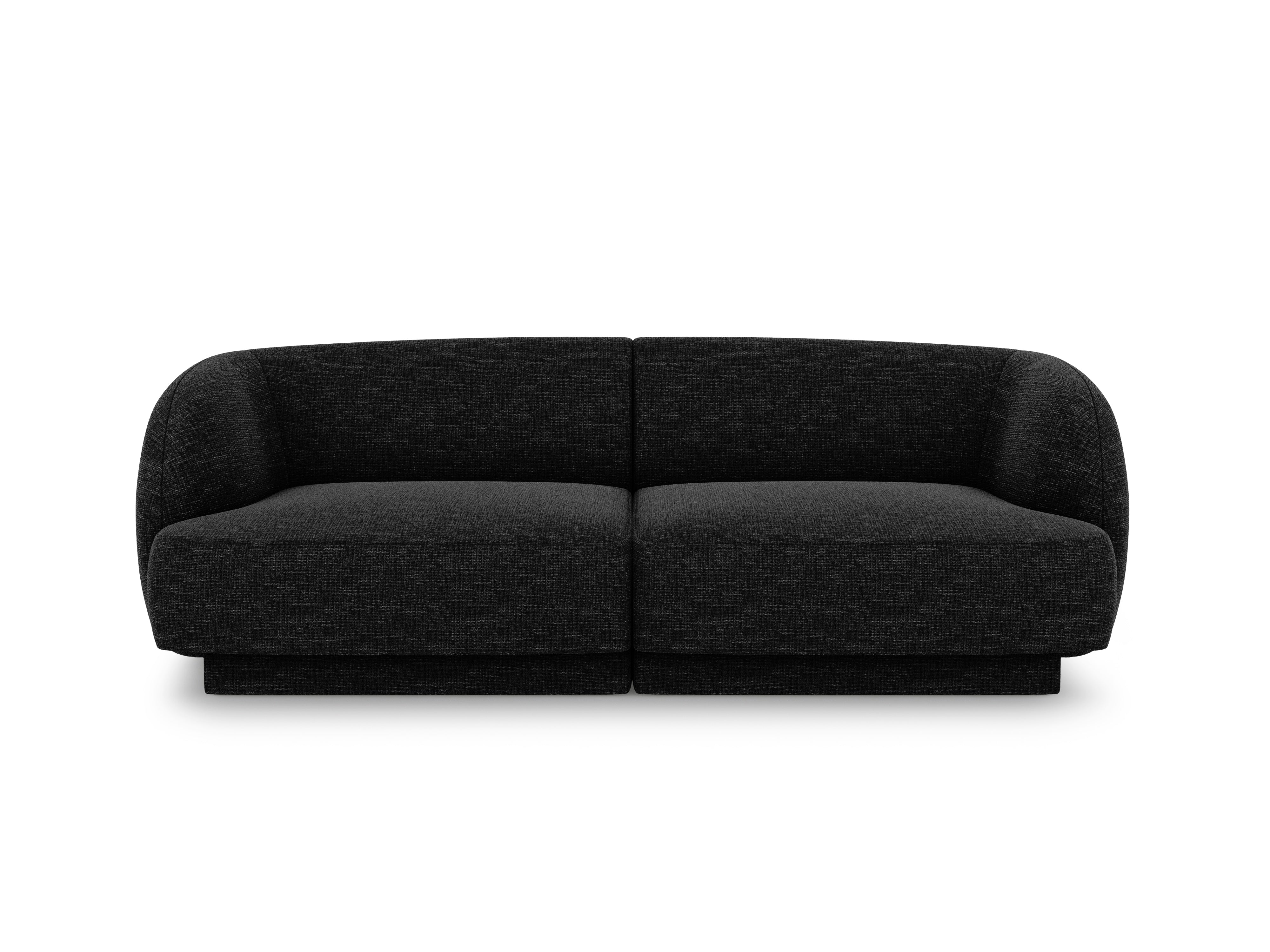Sofa 2-sitzig MILEY schwarz Chenille