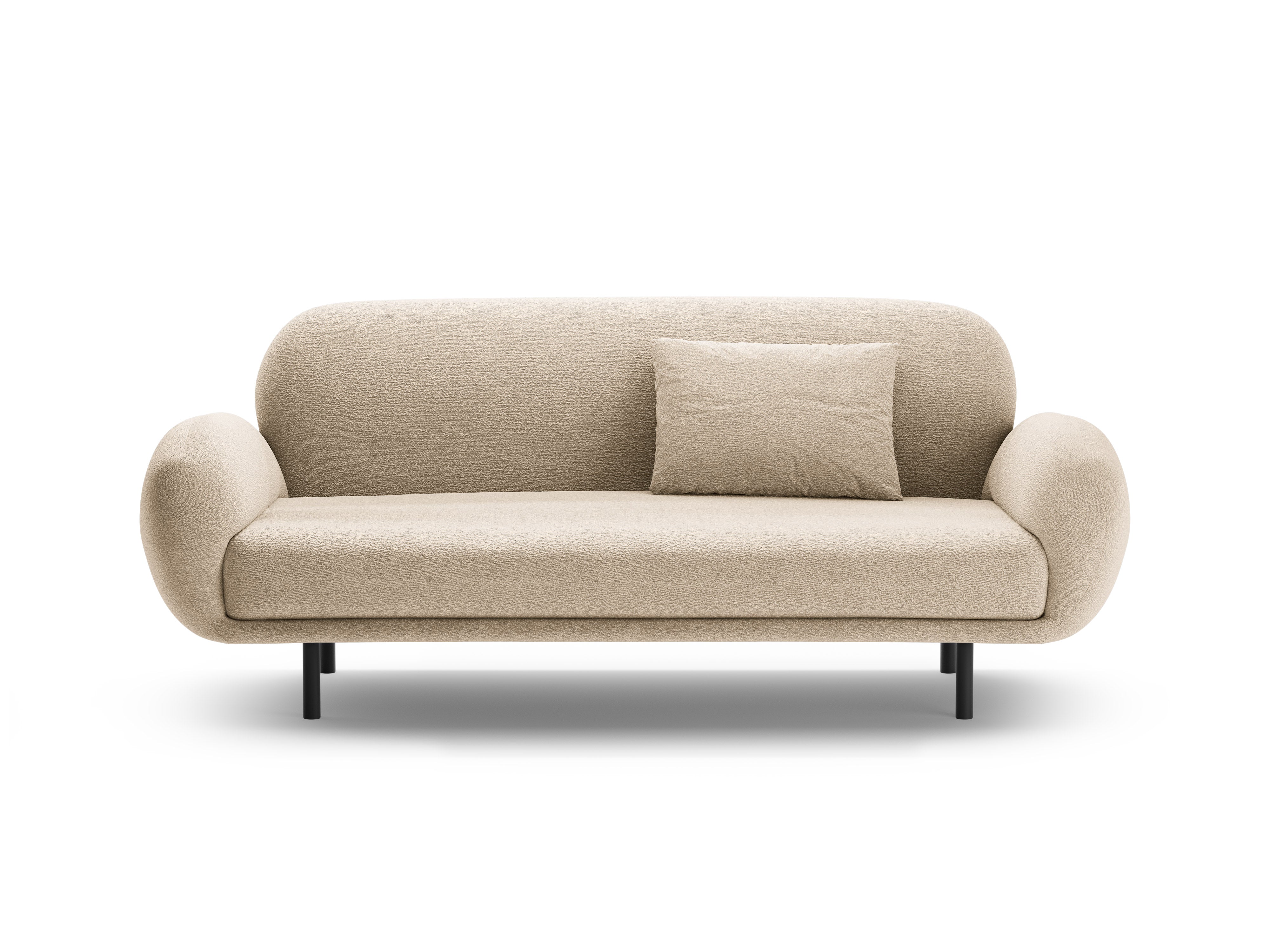 2.5-seater POPPY beige boucle sofa