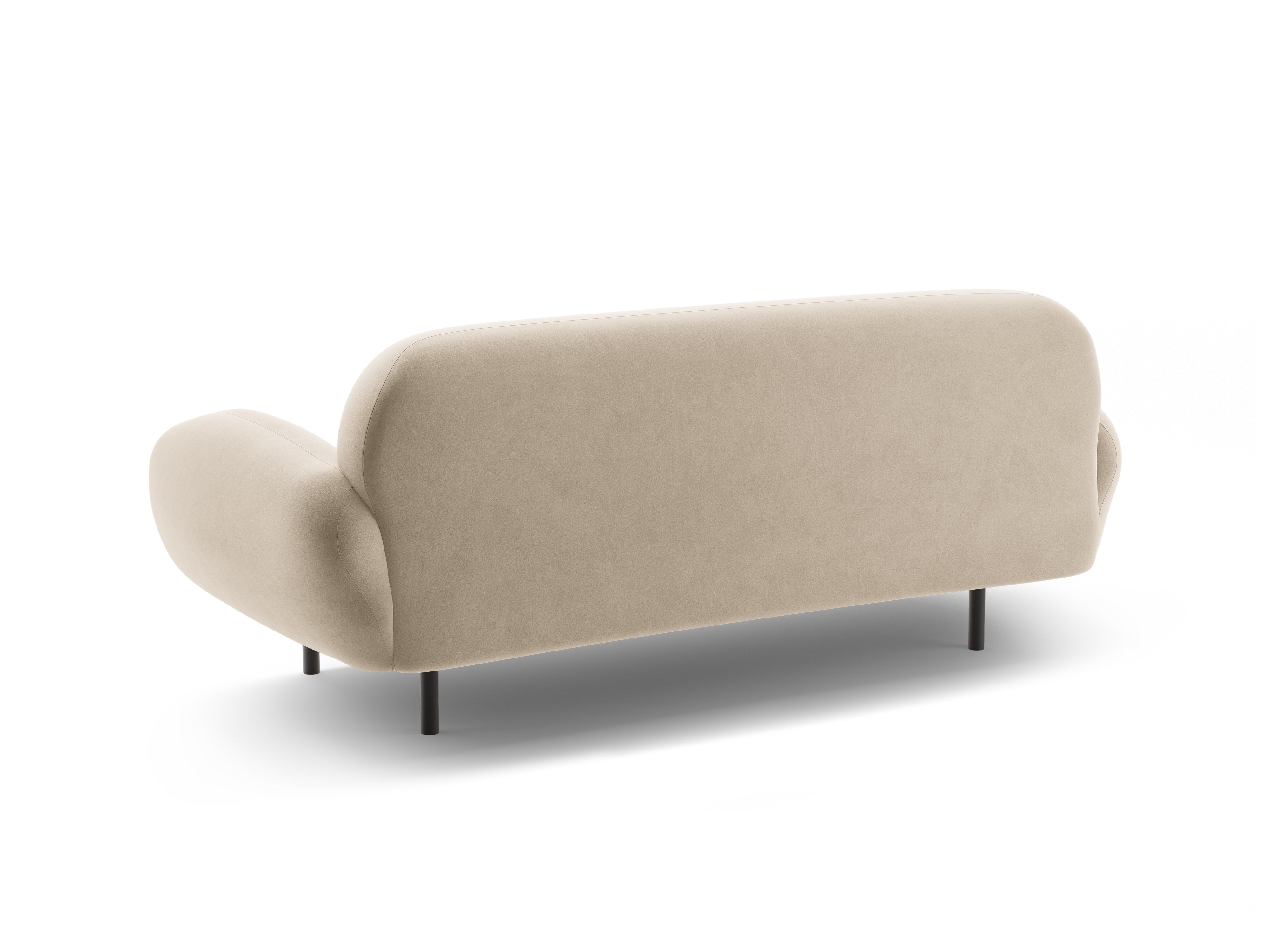 Sofa aus Samt 2,5-sitzig POPPY ecru
