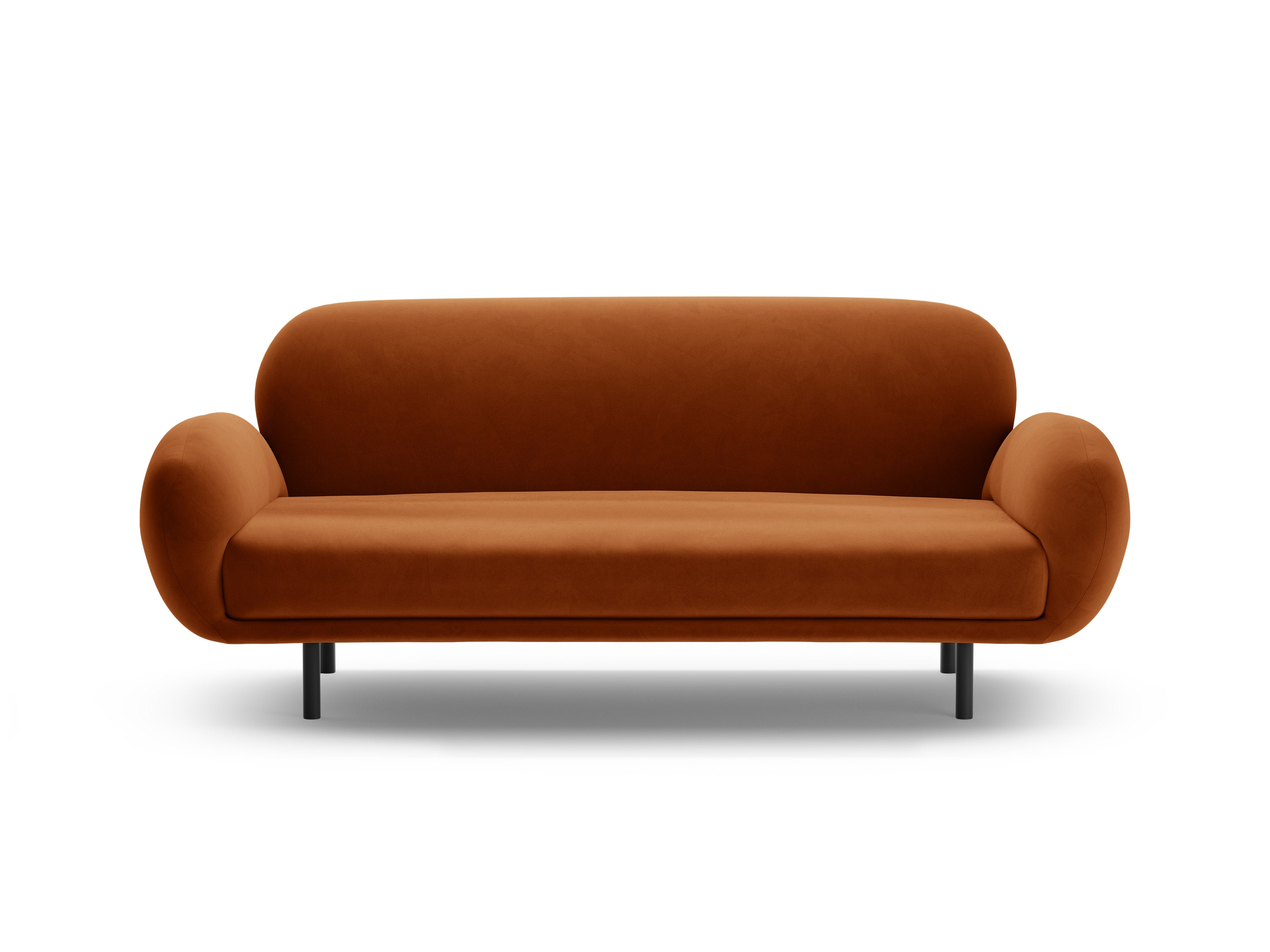 Sofa aus Samt 2,5-sitzig POPPY terrakotta