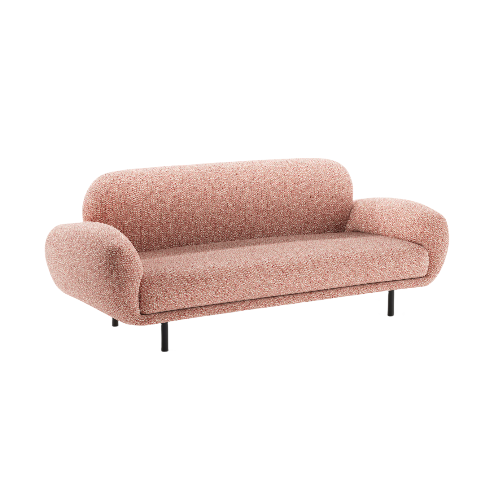 Sofa 2,5-sitzig POPPY rosa Chenille